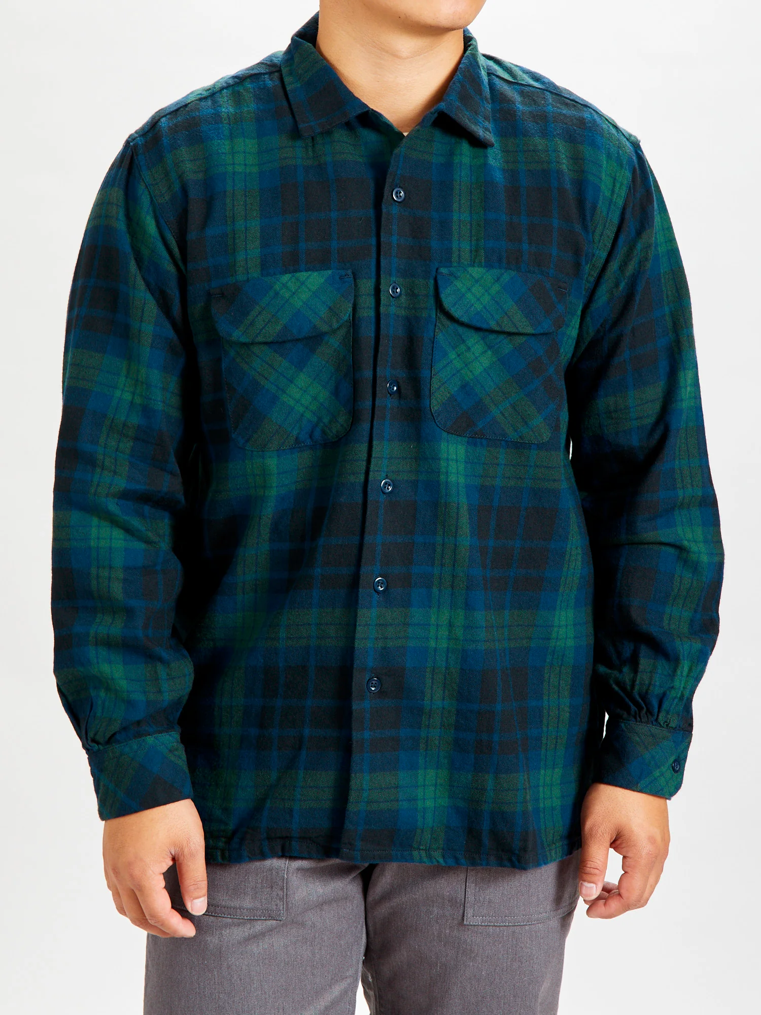 Classic Shirt in Blackwatch Cotton Flannel - Image 2