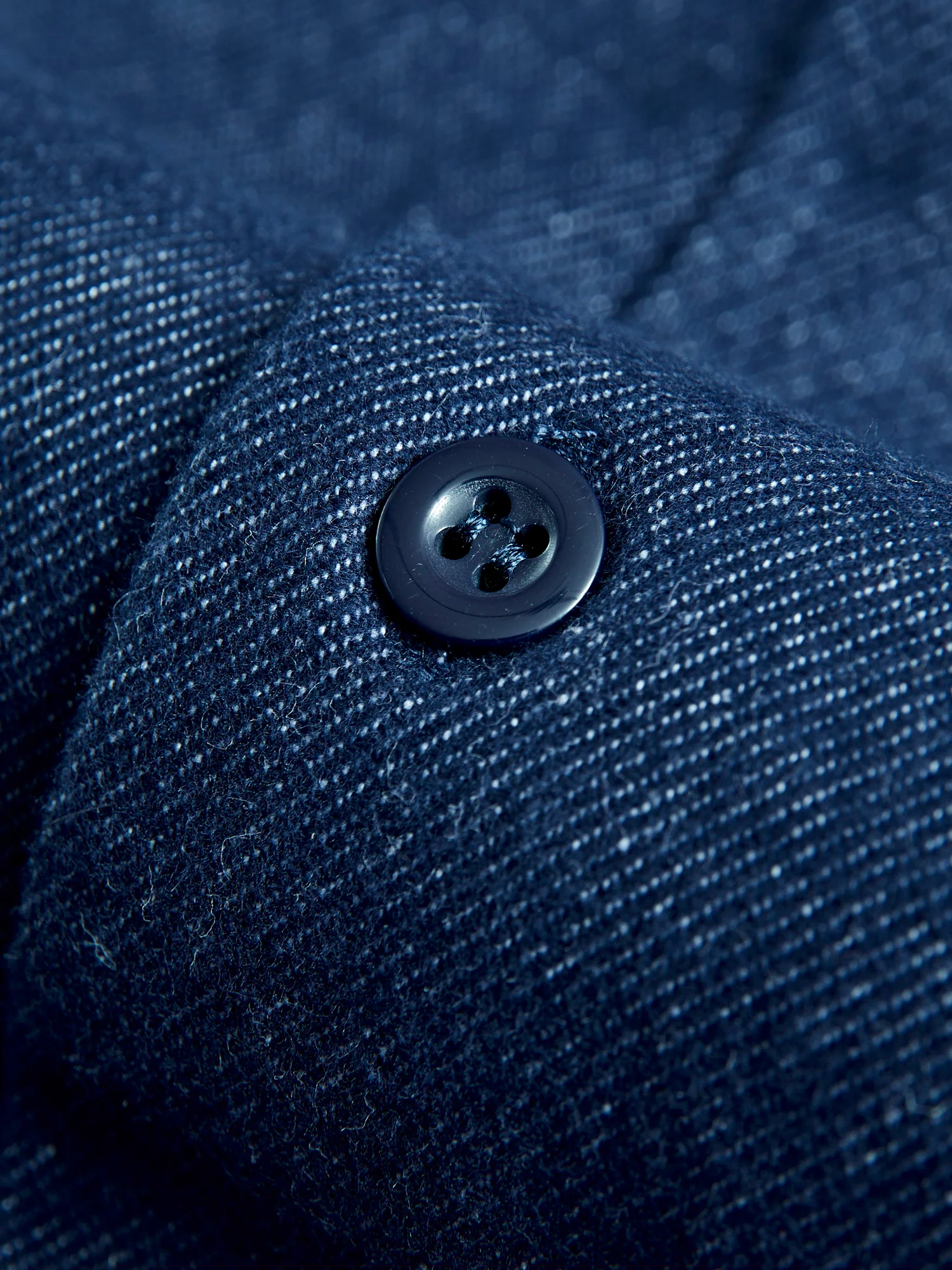 Classic Shirt in Indigo Cotton Denim Flannel - Image 5
