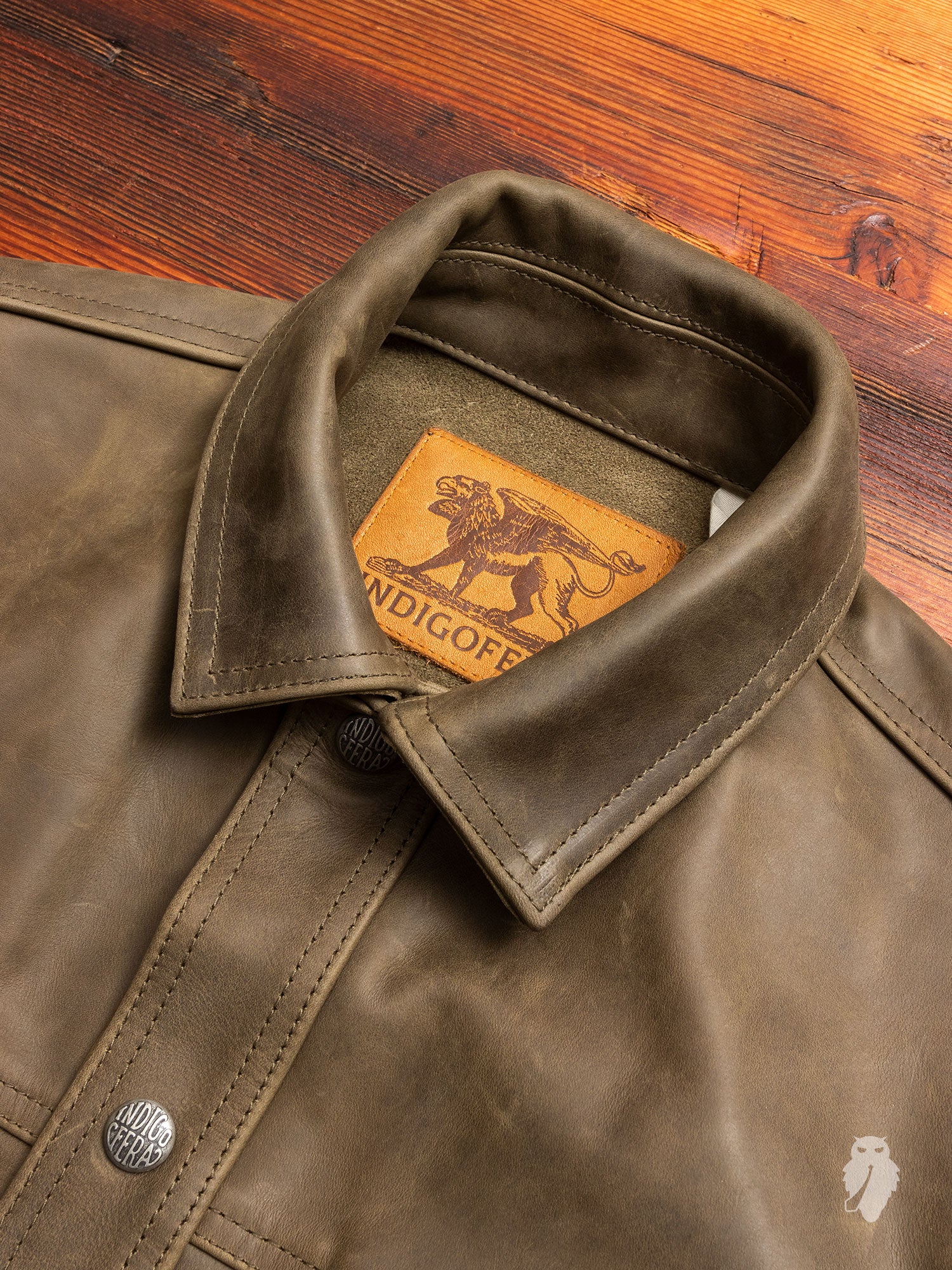 Copeland Leather Jacket in Green - Image 3