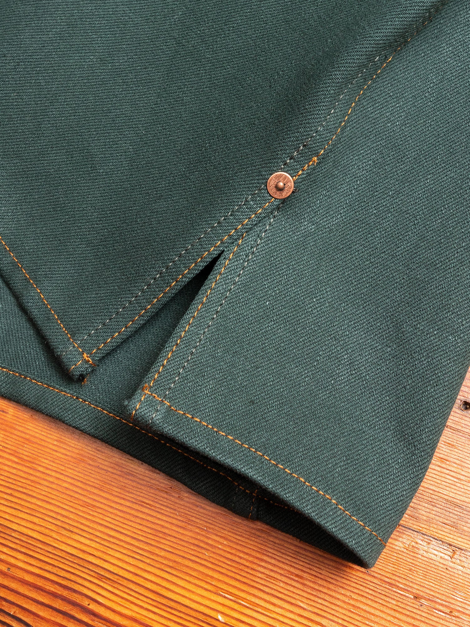 Copeland Selvedge Denim Shirt in Cripple Creek Green - Image 8