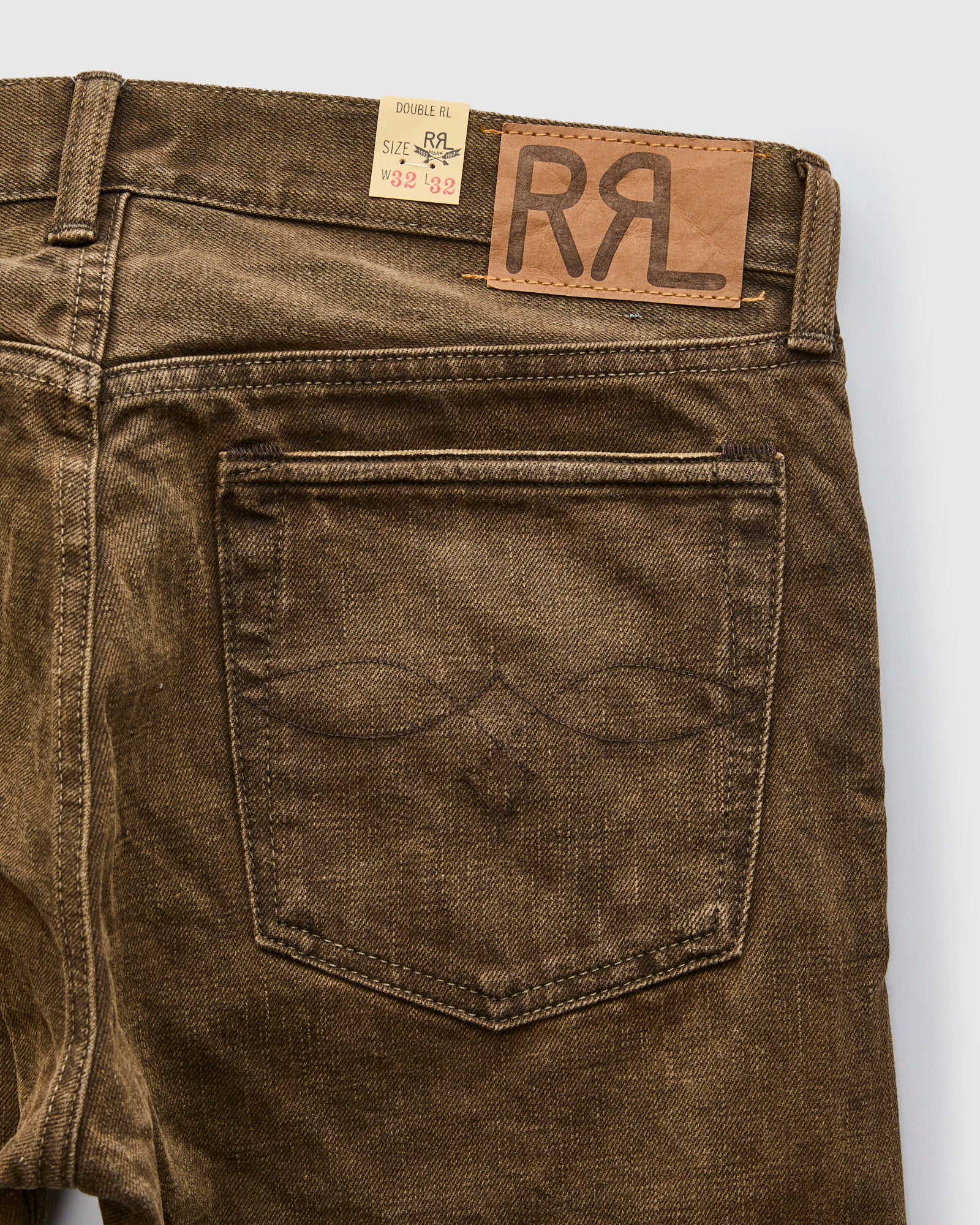 "Distressed Brown" 13.5oz Washed Denim - Slim Fit - Image 3