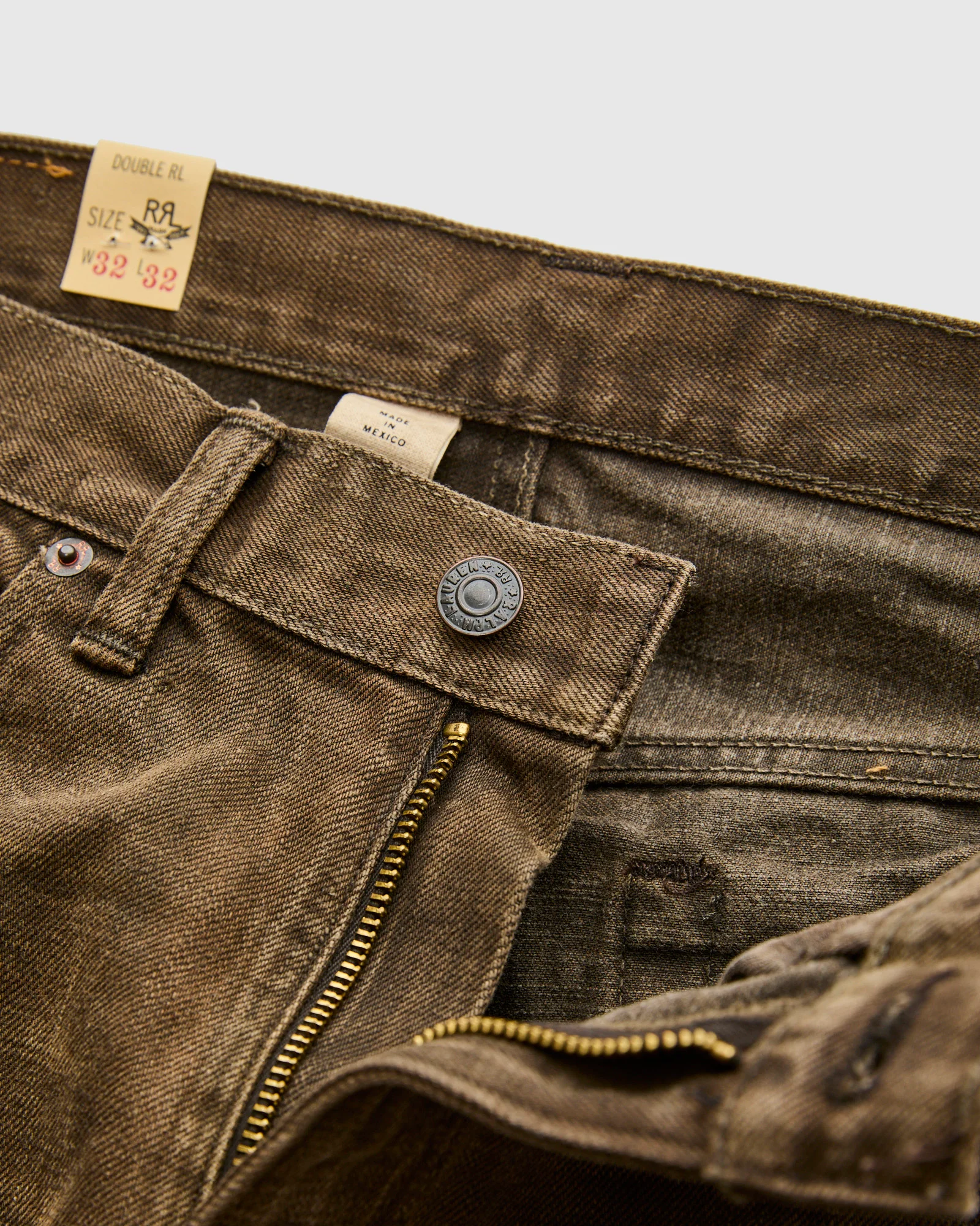 "Distressed Brown" 13.5oz Washed Denim - Slim Fit - Image 6