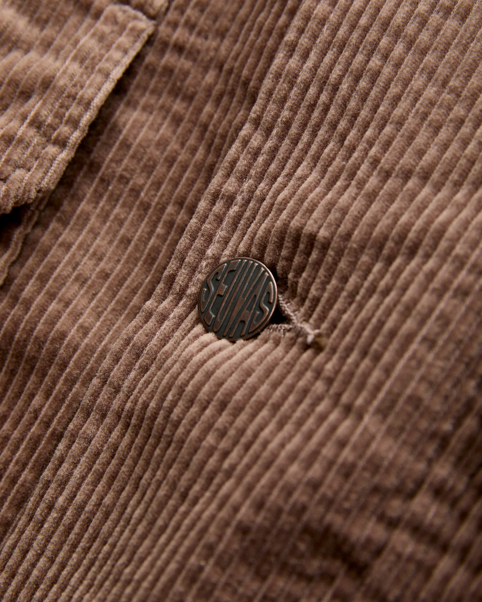 Corduroy CPO Shirt in Taupe - Image 6