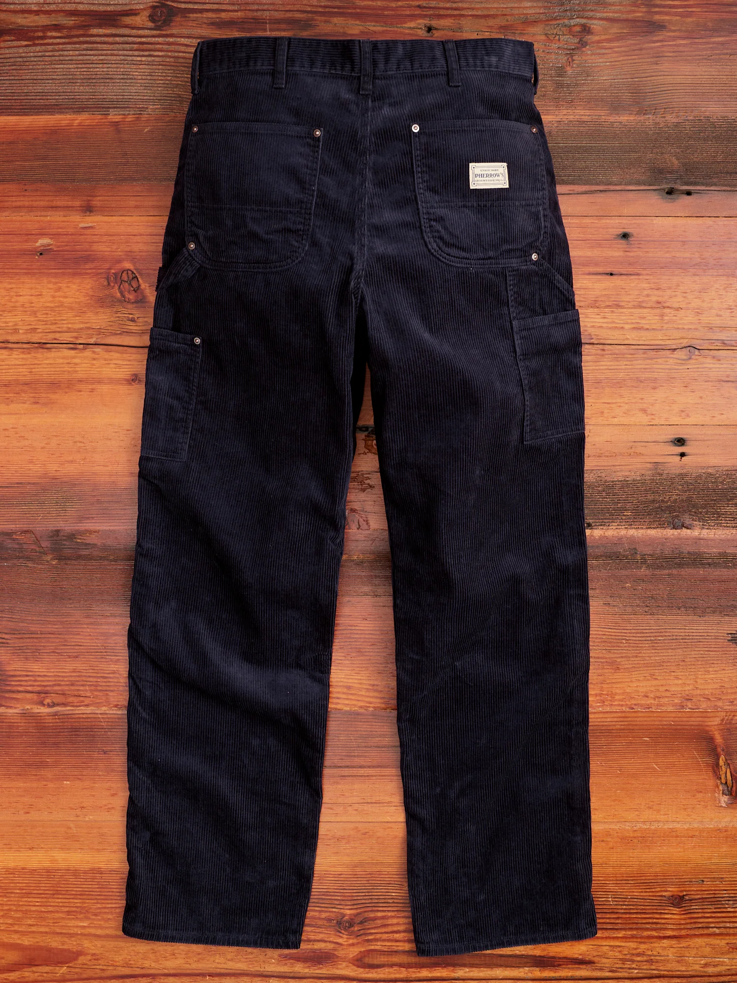 Corduroy Double Knee Work Pants in Dark Navy - Image 12