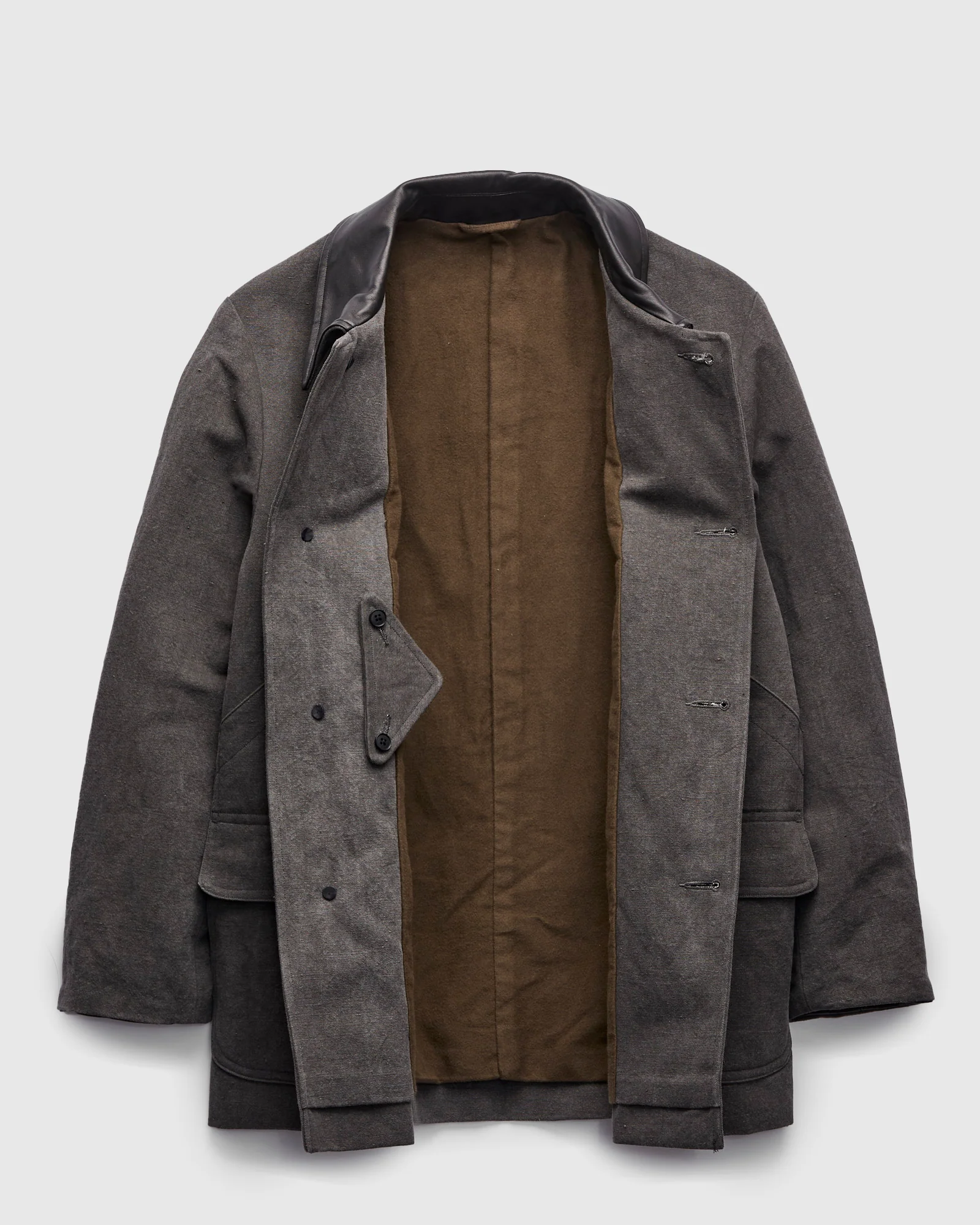 Cotton Hemp Work Coat in Sumi - Image 2