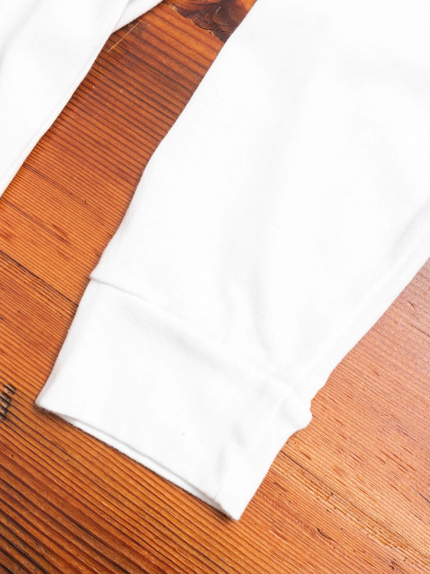 Cotton Jersey Relaxed Long Sleeve T-Shirt in White - Image 3