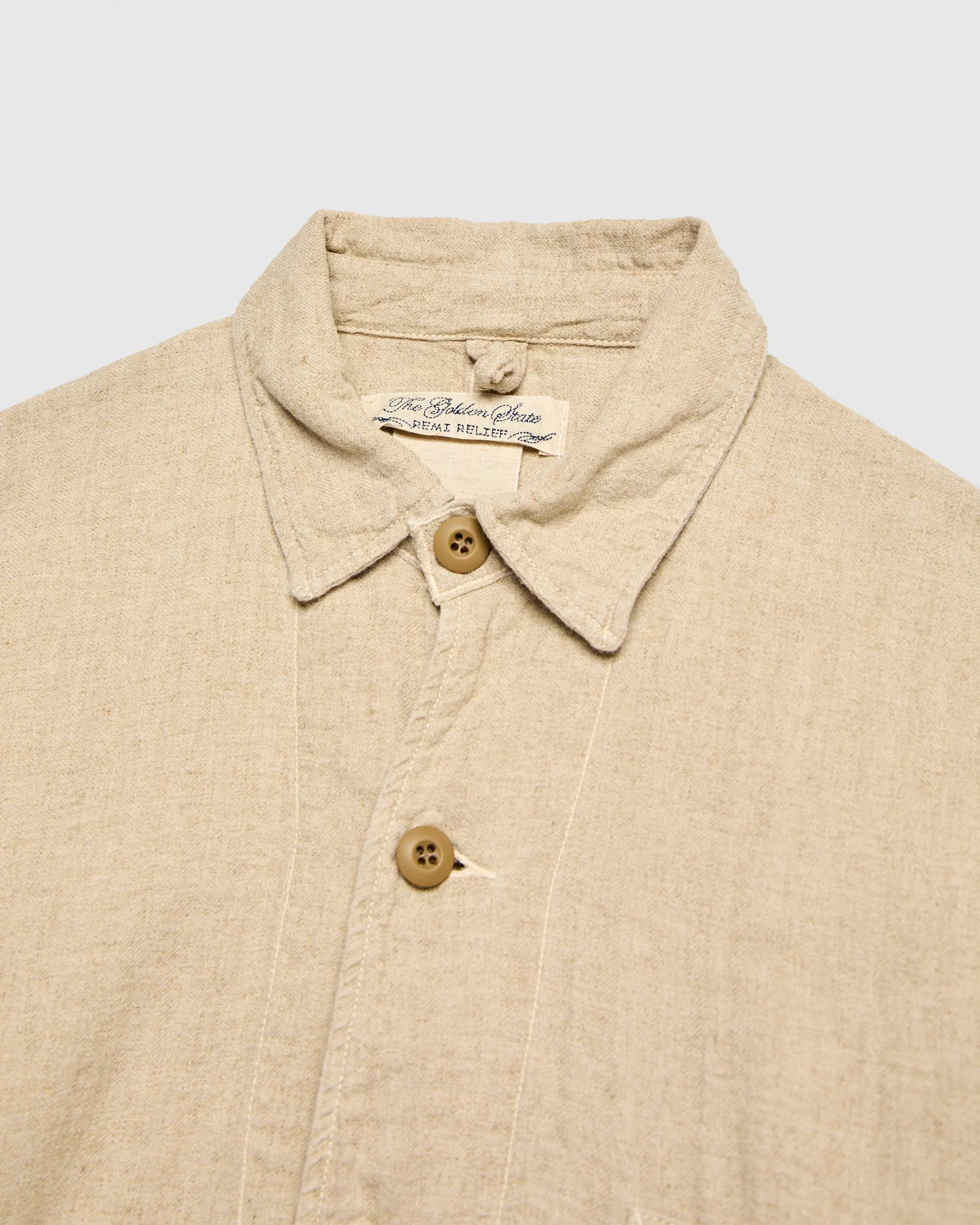 Cotton Linen Tusser Coverall in Beige - Image 3