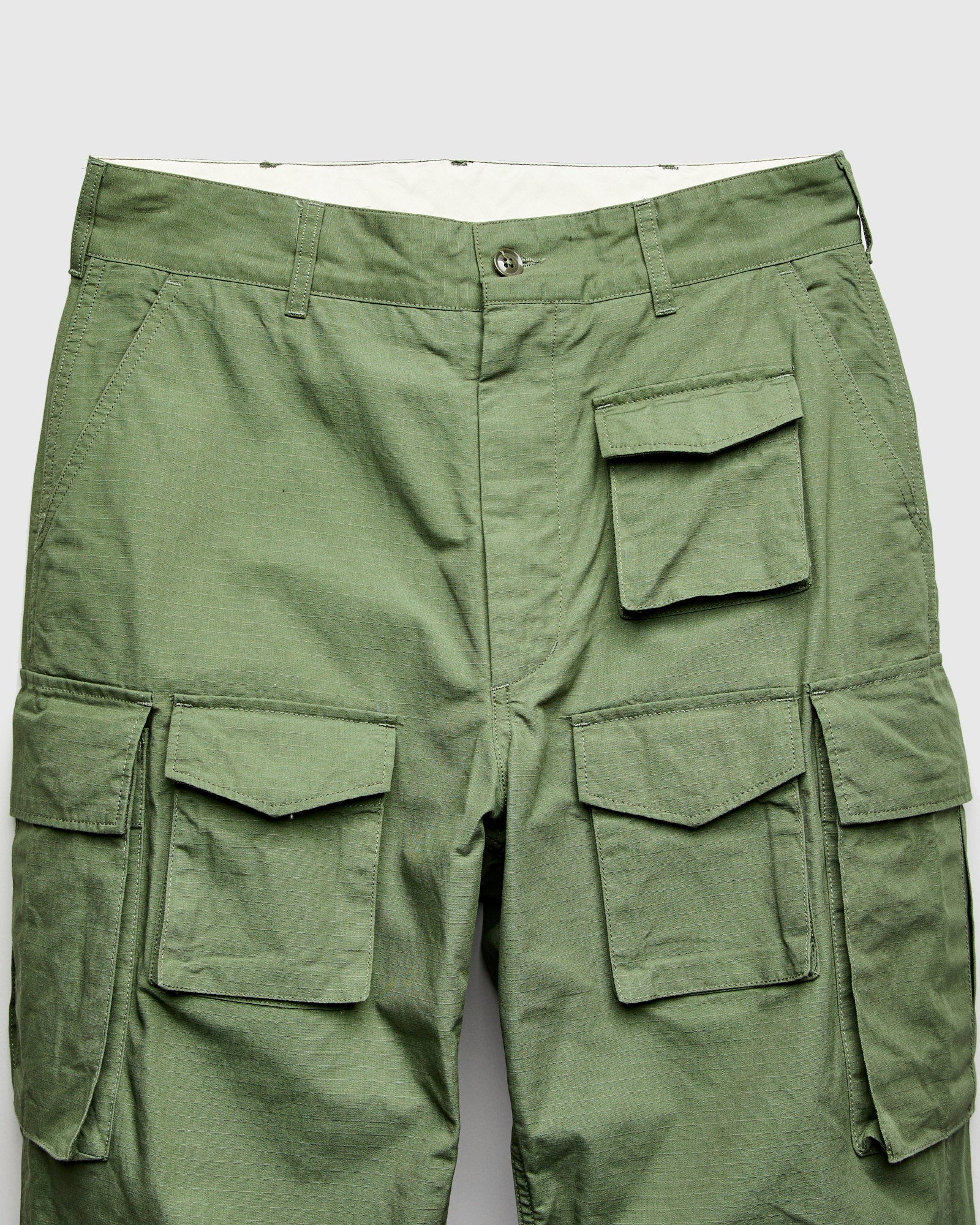 Cotton Ripstop FA Flight Cargo Pants in Olive - Image 4