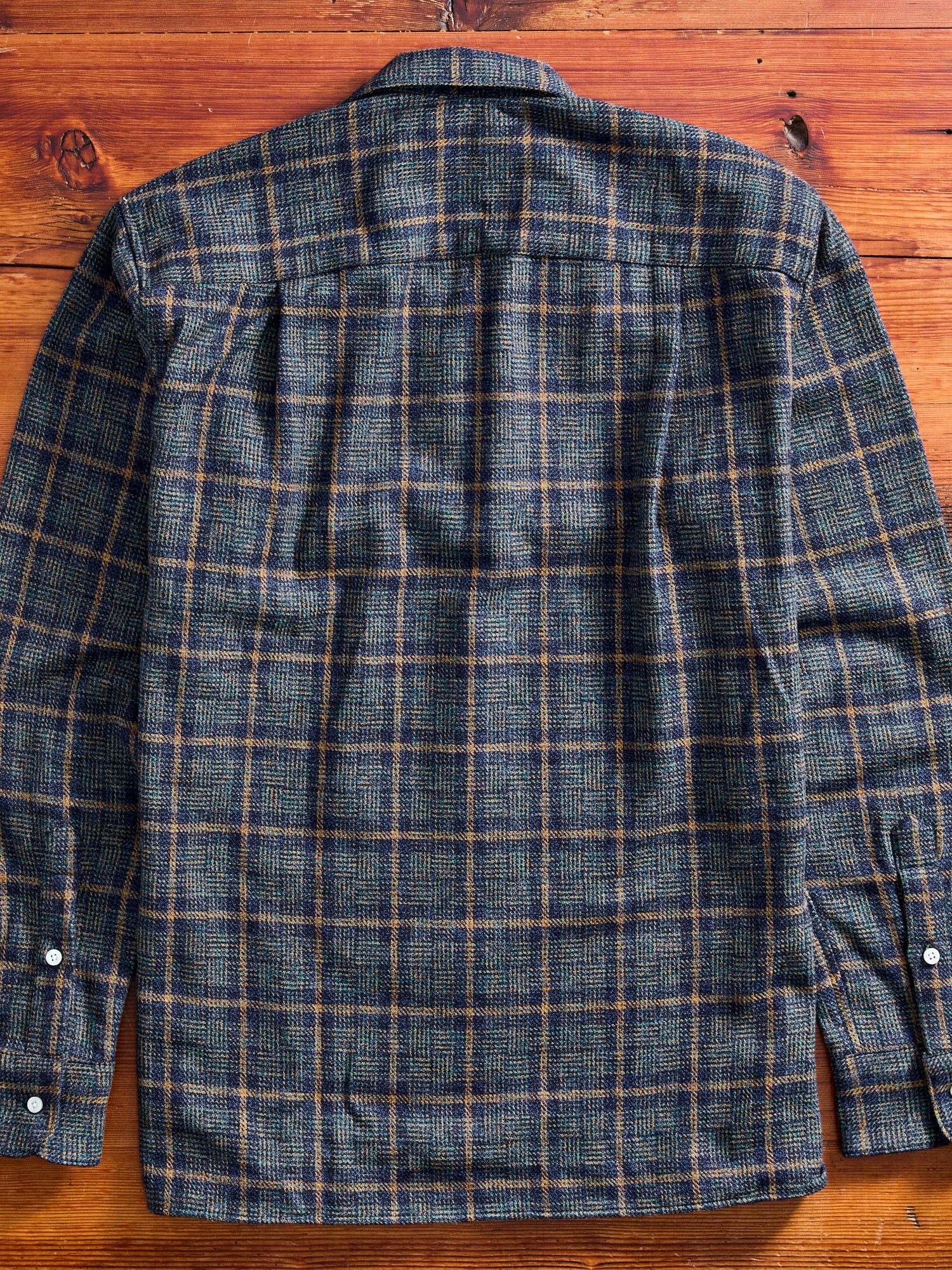 Cotton Tweed Camp Shirt in Blue - Image 11