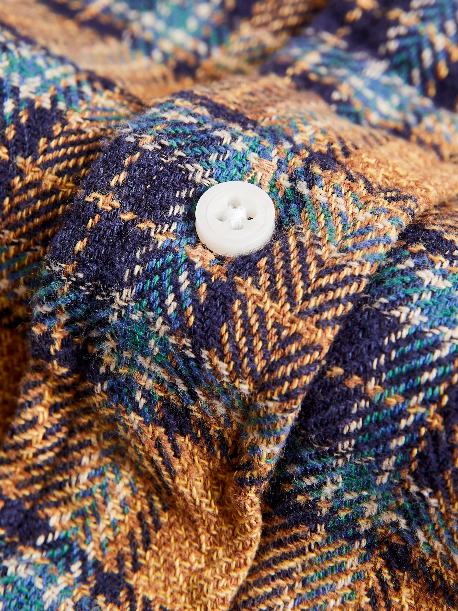 Cotton Tweed Check in Tan - Image 6