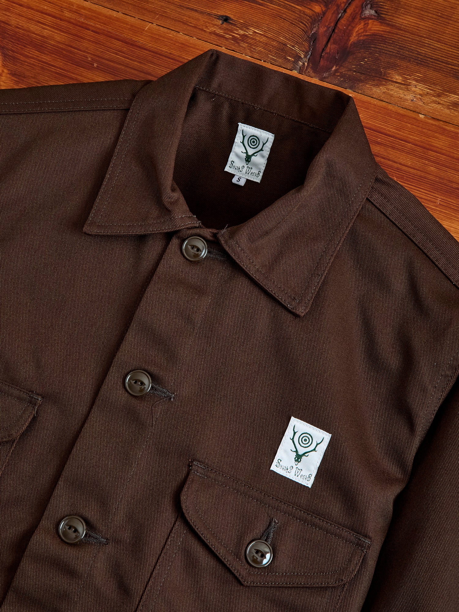 Cotton Twill Smokey Shirt in Brown - Image 4
