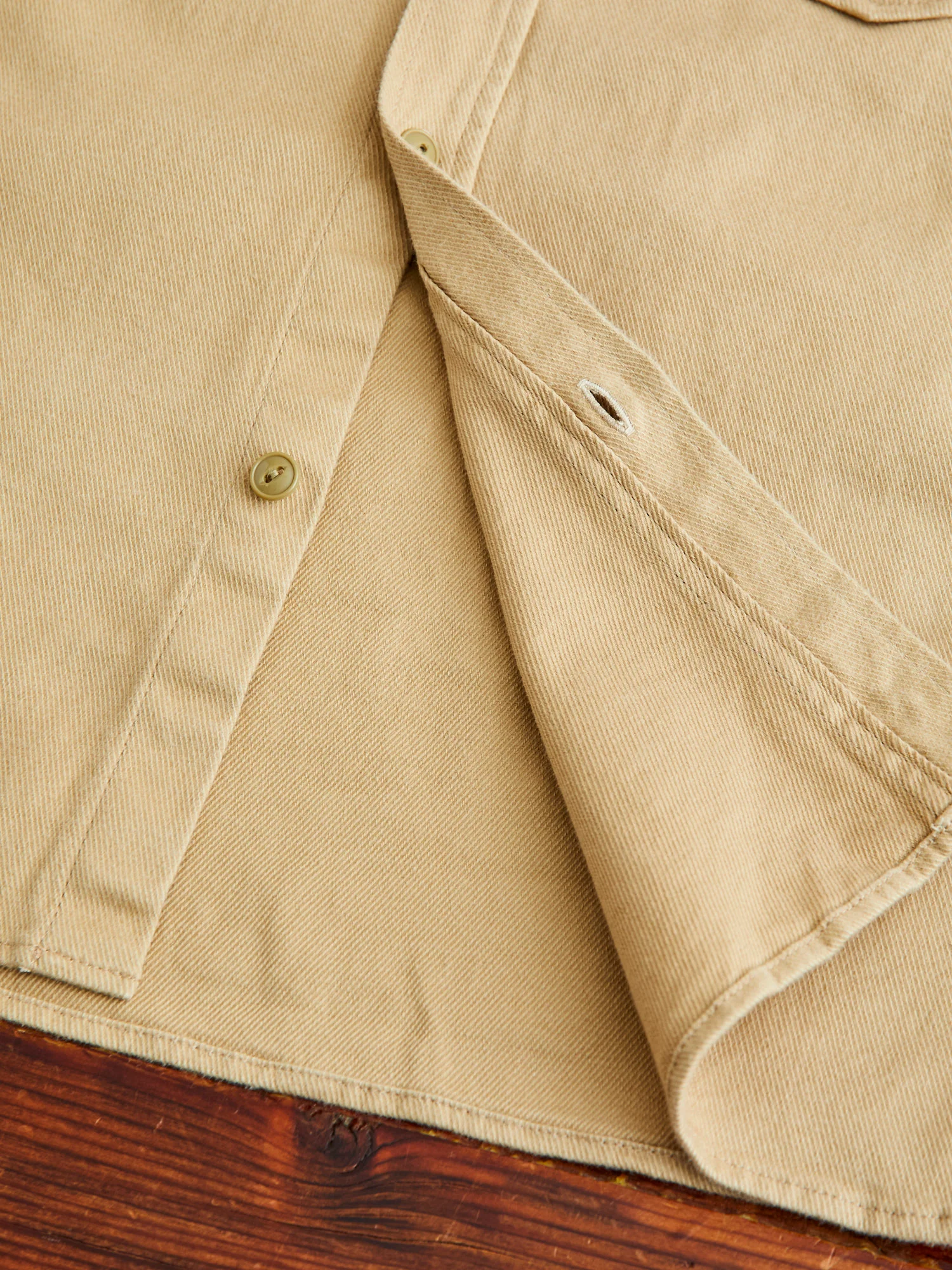 Cotton Wool CPO Shirt in Beige - Image 7