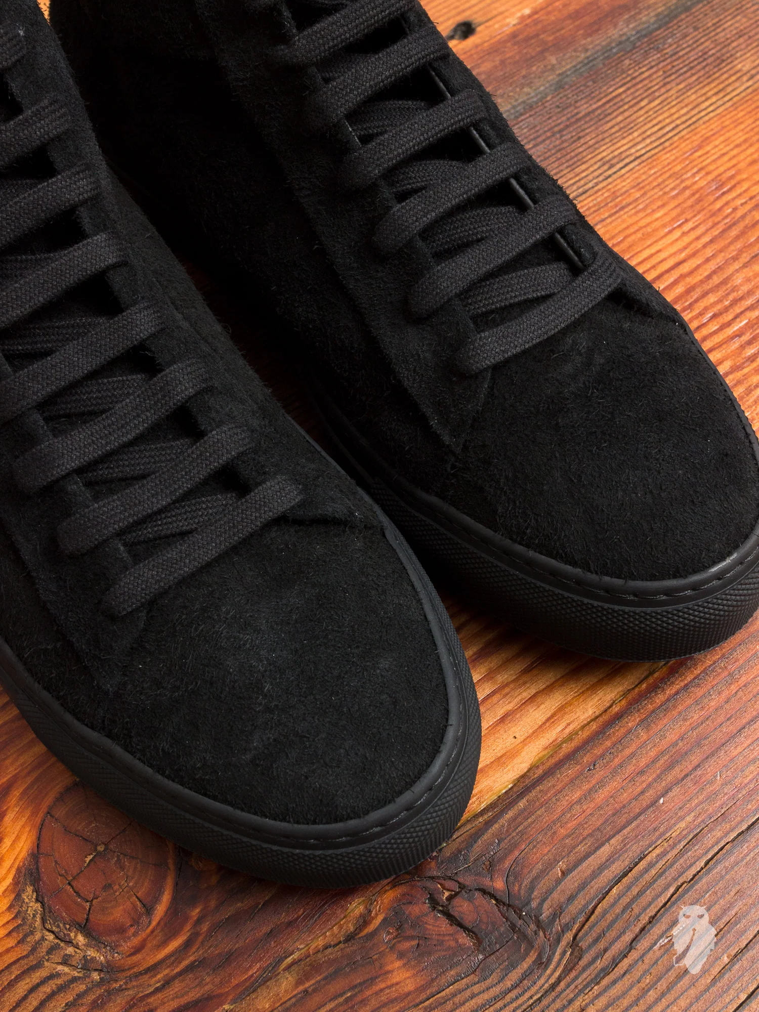Court Hi-Top Sneaker in Black Suede - Image 2