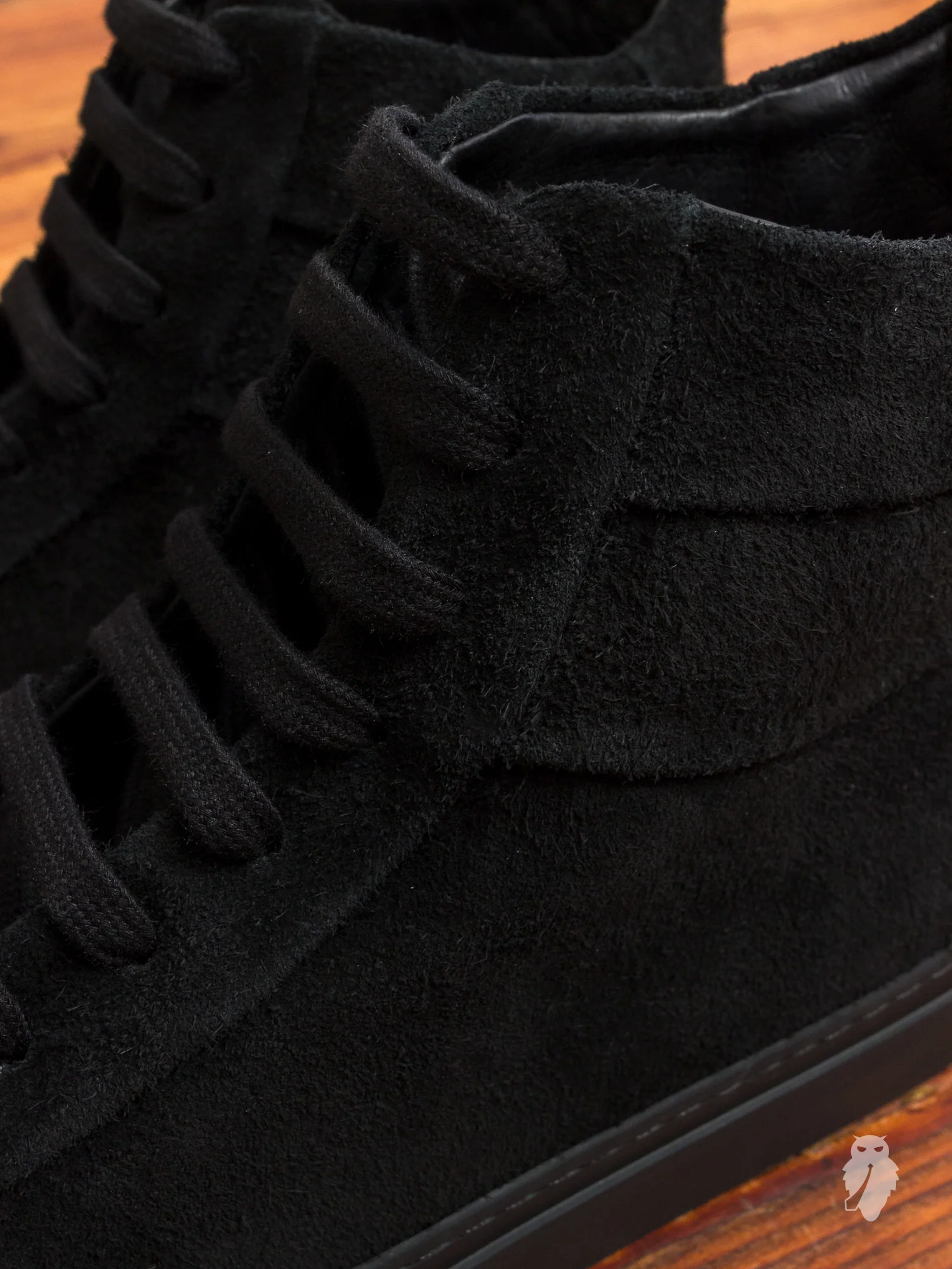 Court Hi-Top Sneaker in Black Suede - Image 3