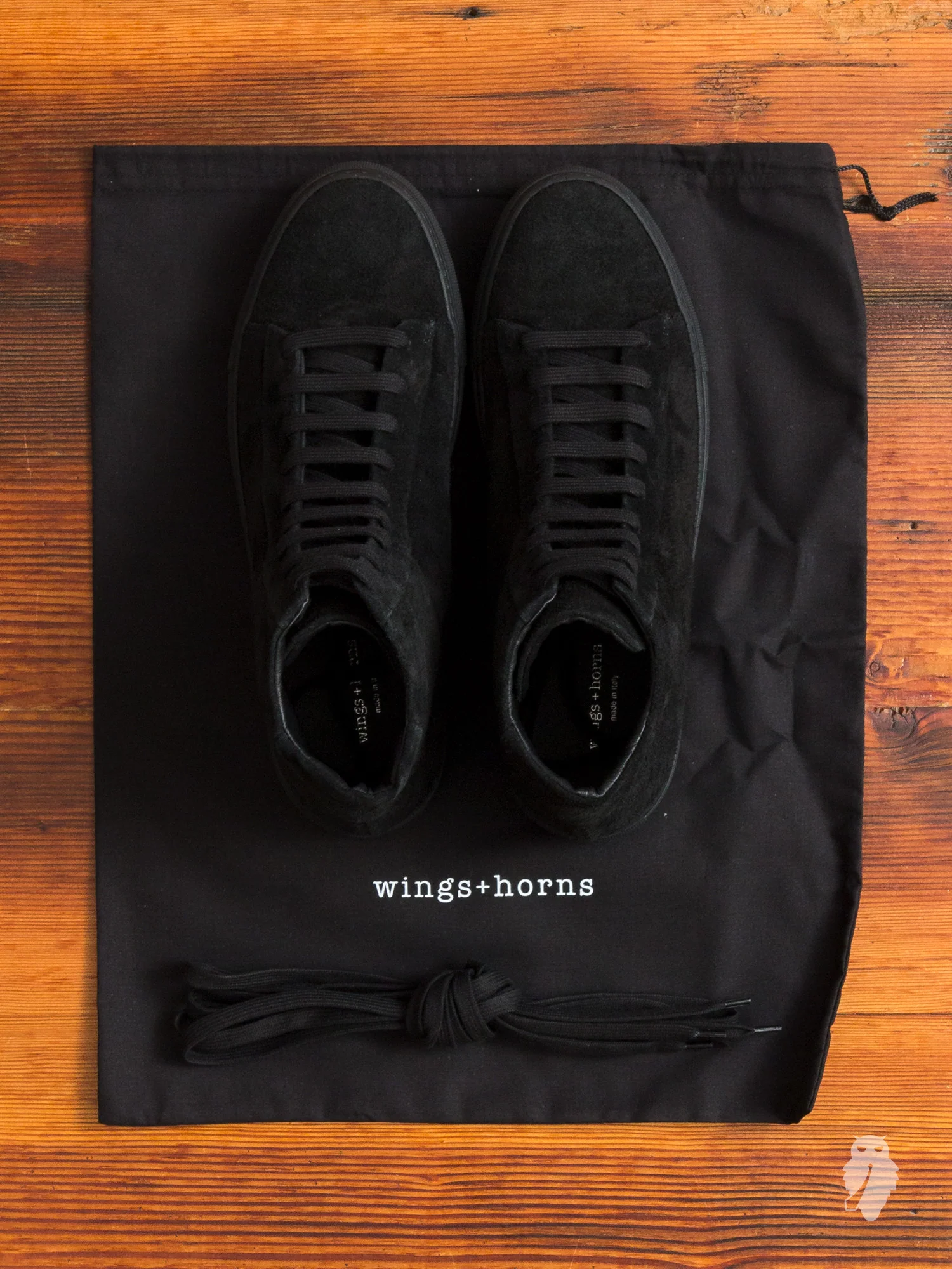 Court Hi-Top Sneaker in Black Suede - Image 6