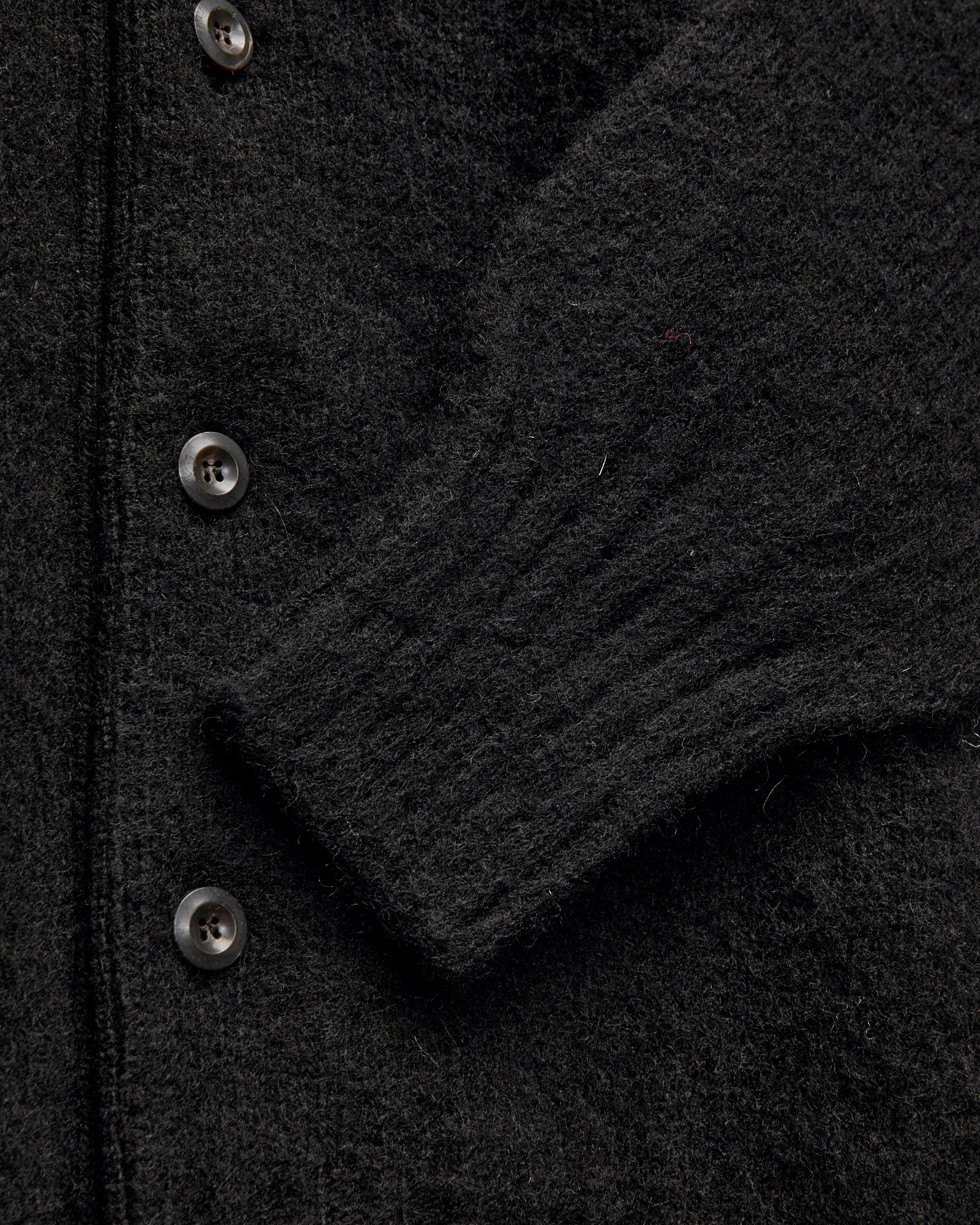"Creatures of the Howlin' Moon" Wool Knit Cardigan in Black - Image 7