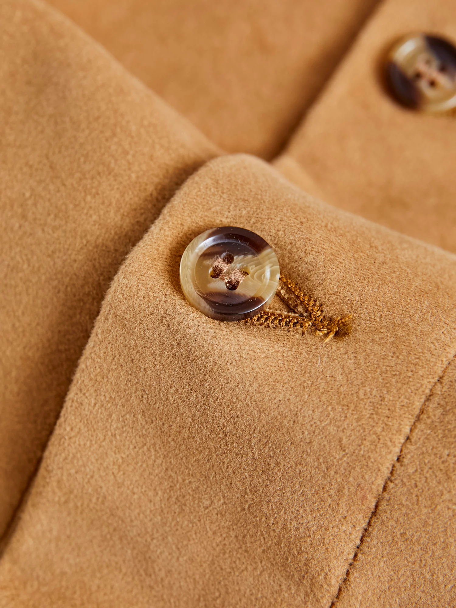 Crissman Overshirt in Camel Moleskin - Image 7