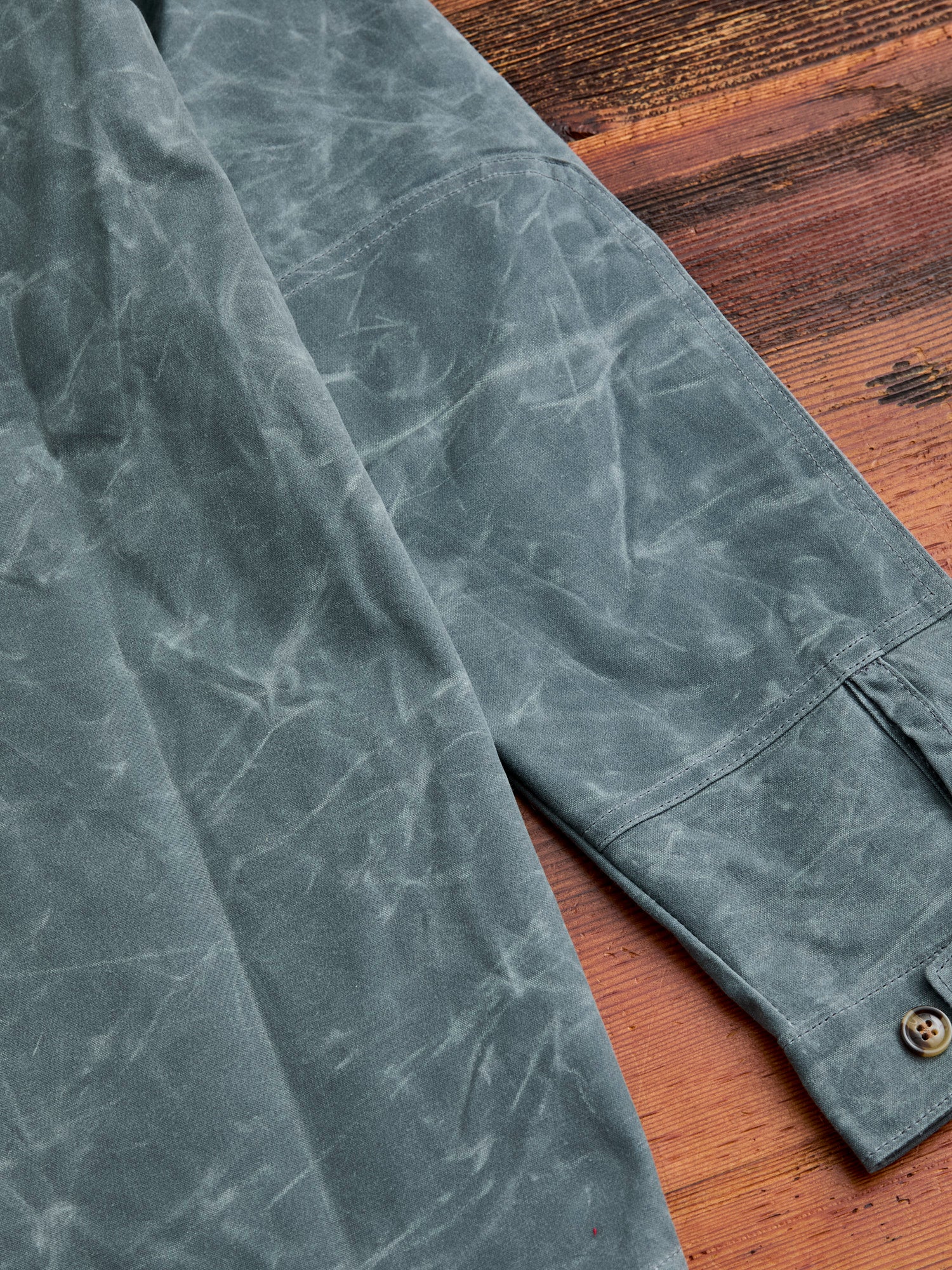 Waxed Canvas Crissman Overshirt in Harbor Blue - Image 10