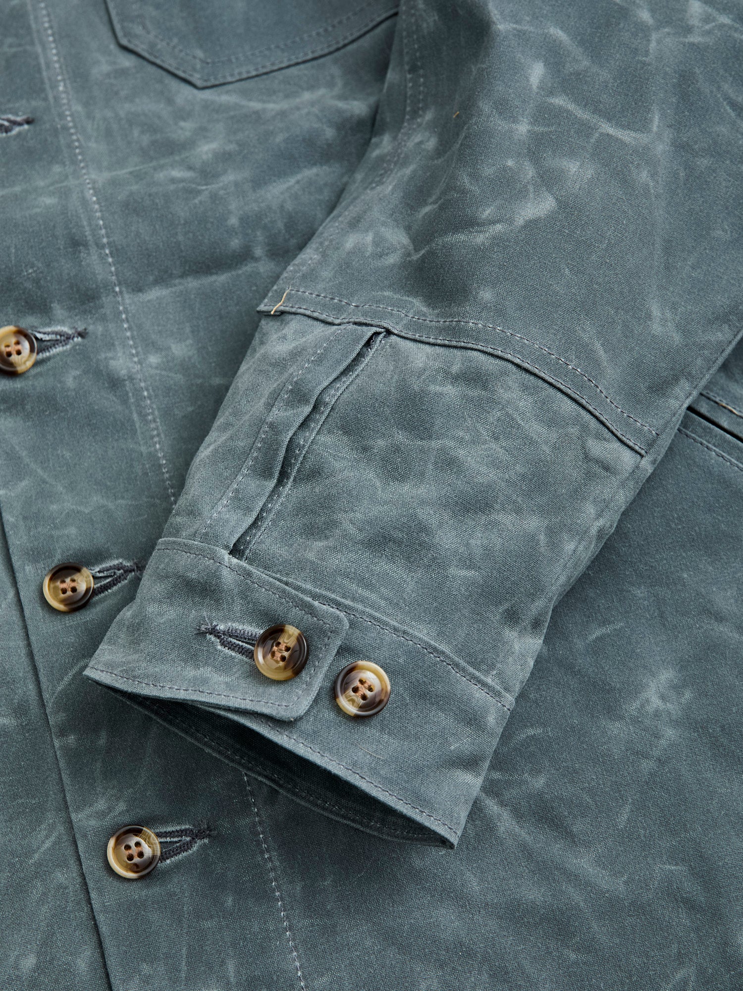 Waxed Canvas Crissman Overshirt in Harbor Blue - Image 8