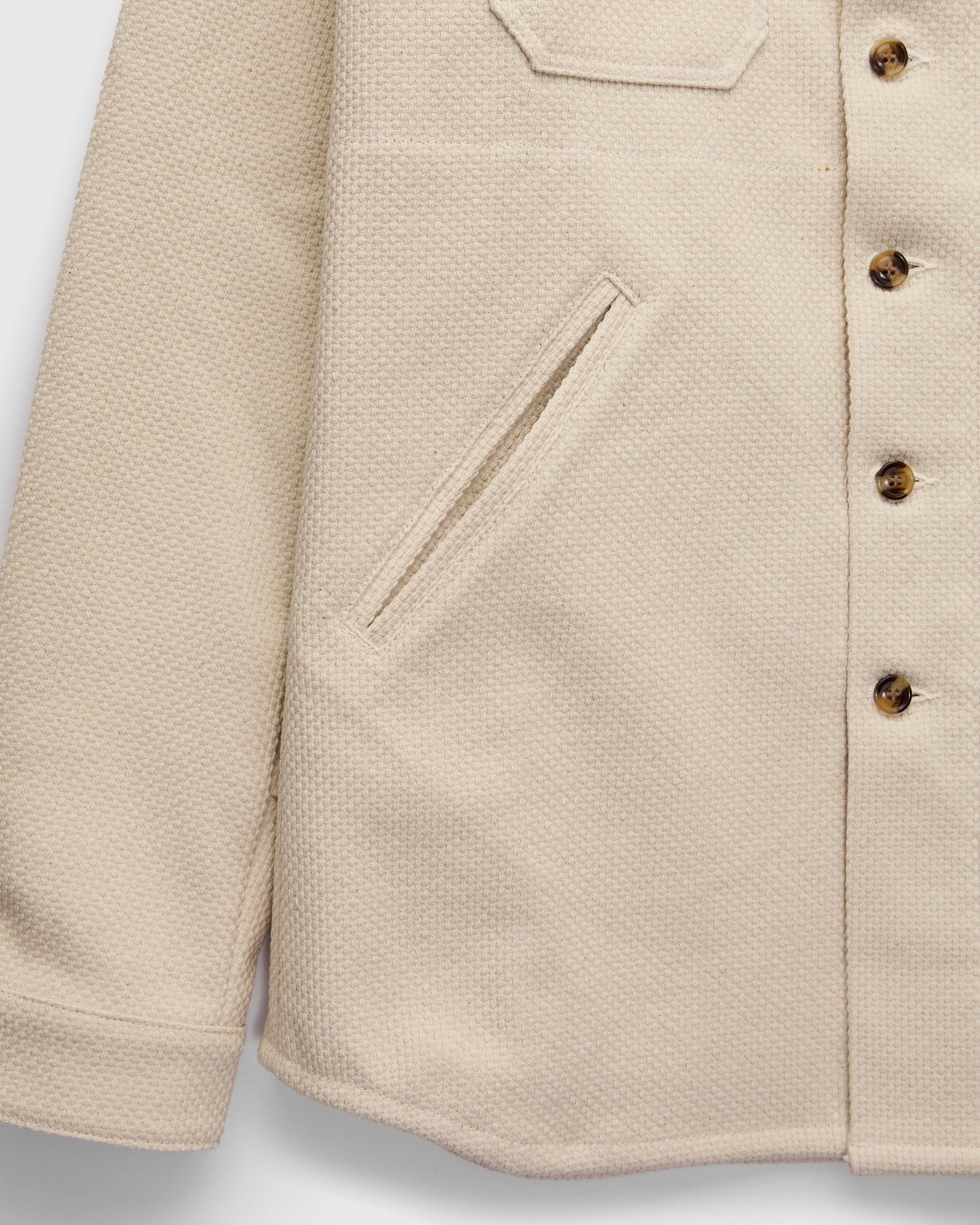 Crissman Overshirt in Natural Sashiko - Image 6