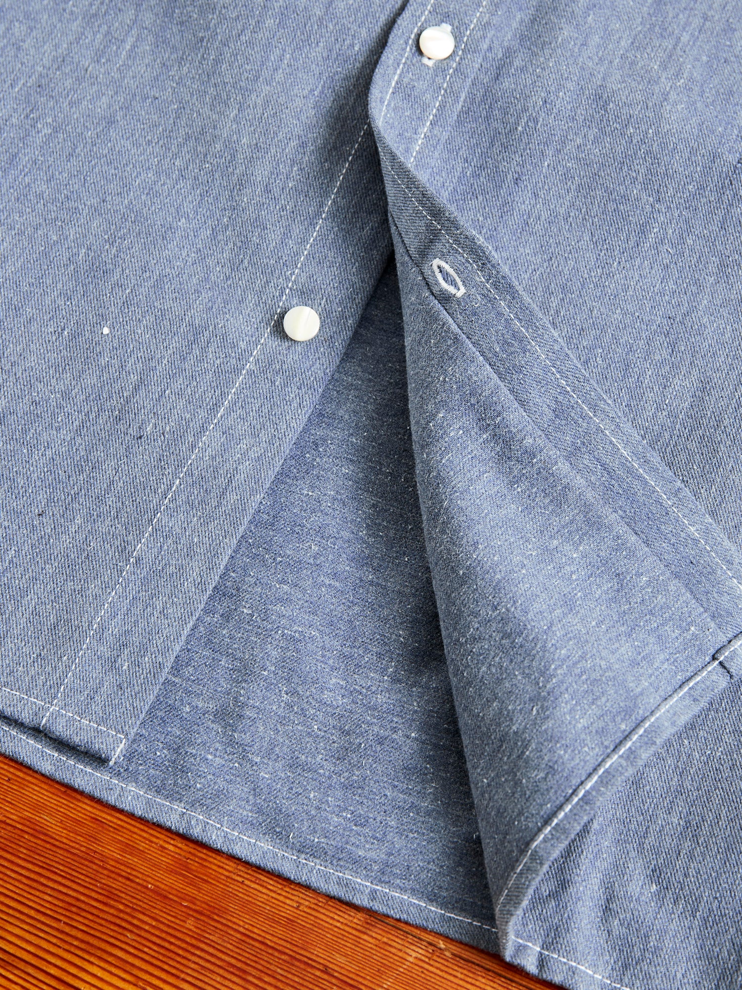 Crosscut Western in Cerulean Khadi Denim - Image 7