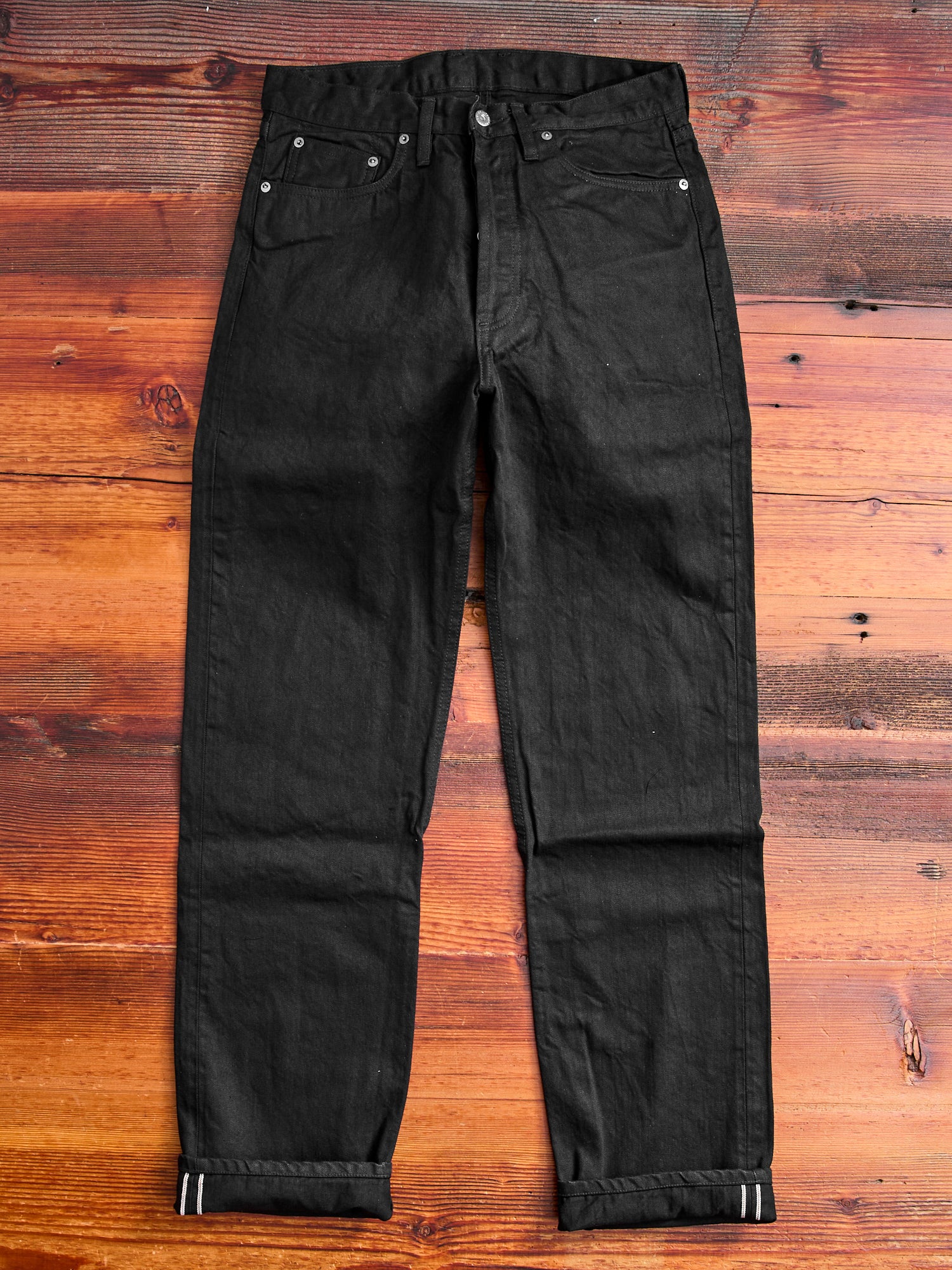 CS-222x 12oz Double Black Selvedge Denim - Classic Straight Fit - Image 4