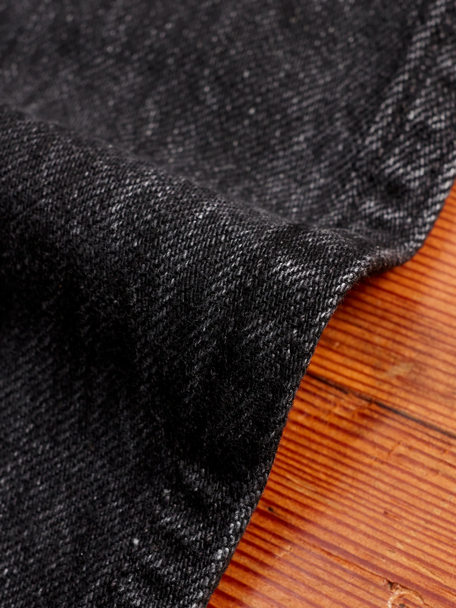 CT-222xs 12oz Stonewashed Double Black Selvedge Denim - Classic Tapered Fit - Image 6