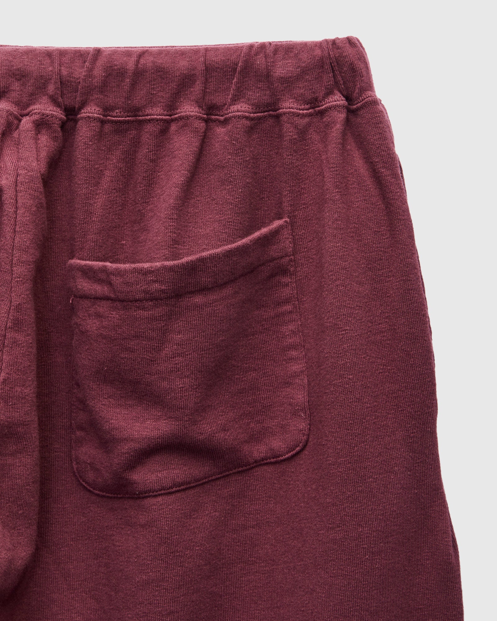 Cutoff Sweatshort in Bordeaux - Image 3