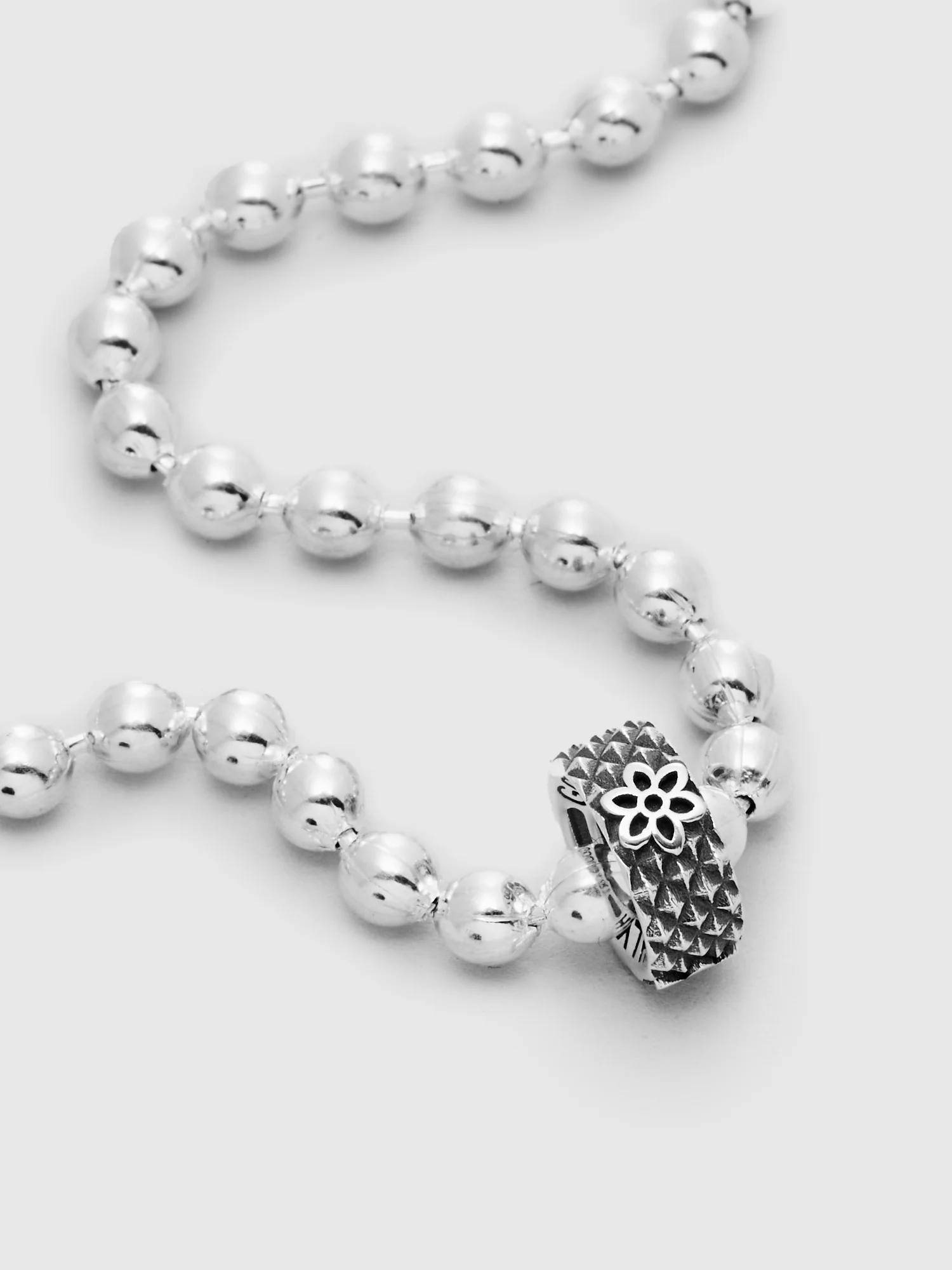 Cutout Rosette Rondel in Sterling Silver - Image 5