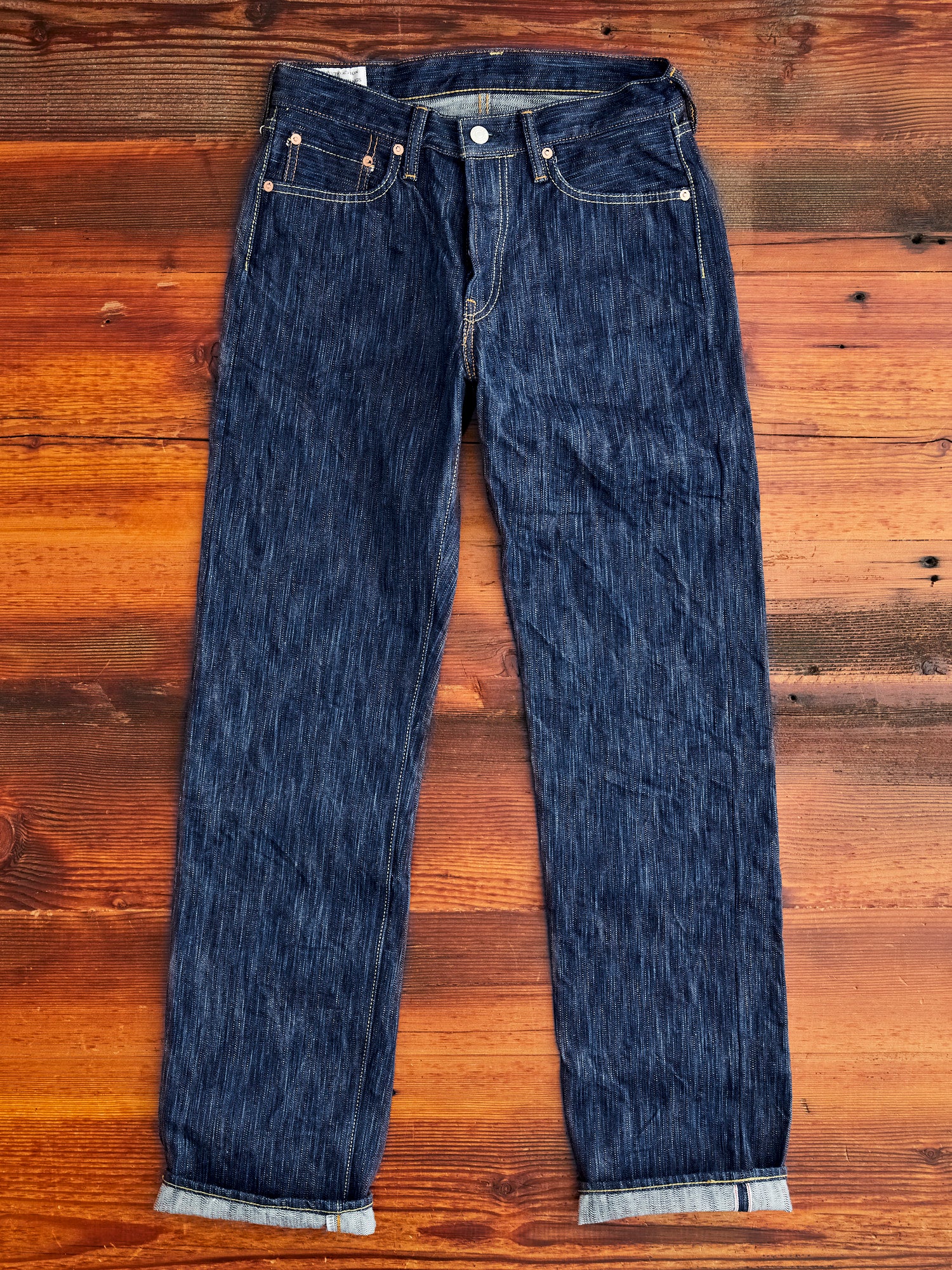 D1866S "Tokushima Awa Shoai" Hand Dyed 15oz Selvedge Denim - Regular Straight Fit - Image 4