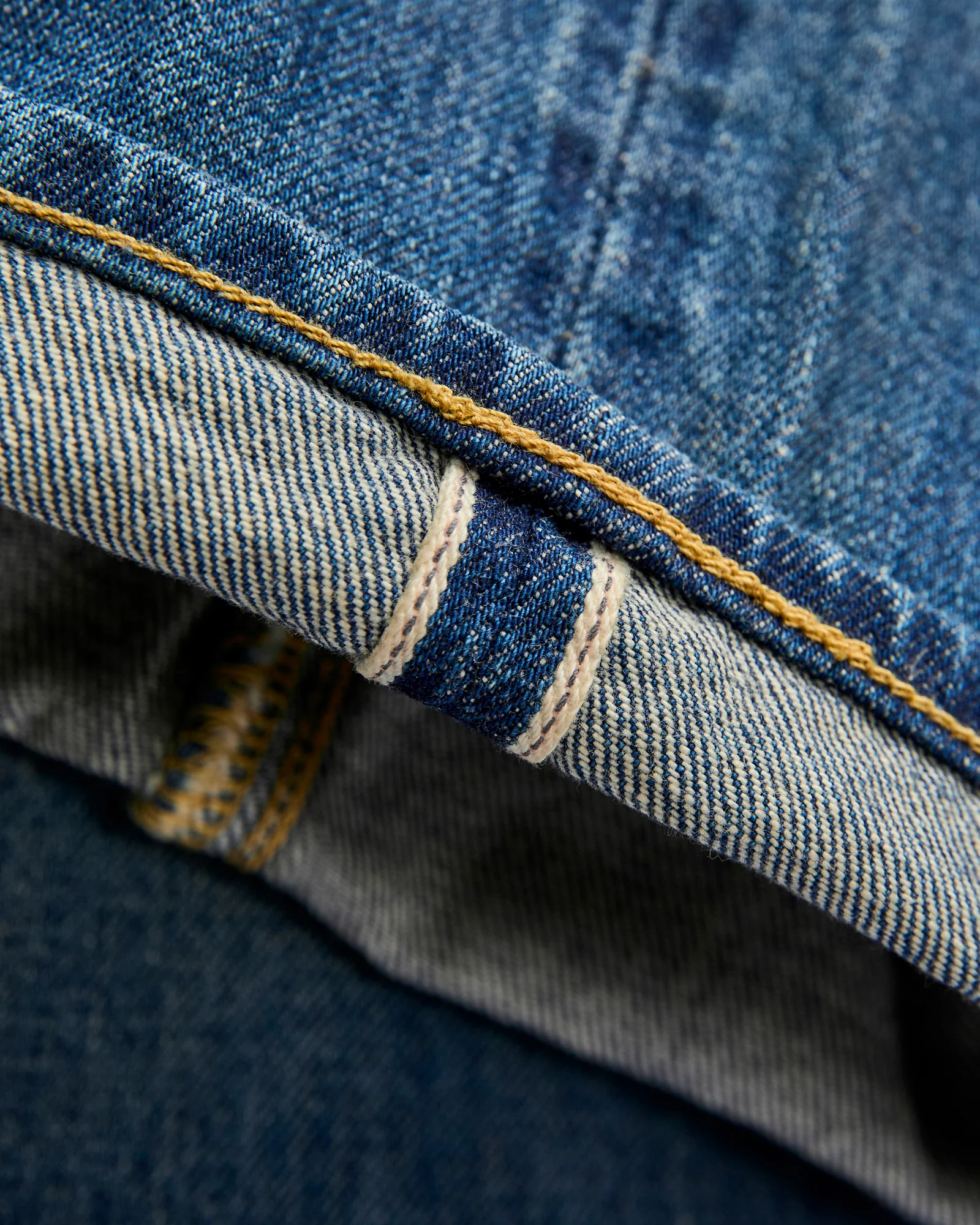 D1891US 13oz Washed Selvedge Denim - Regular Straight Fit - Image 7