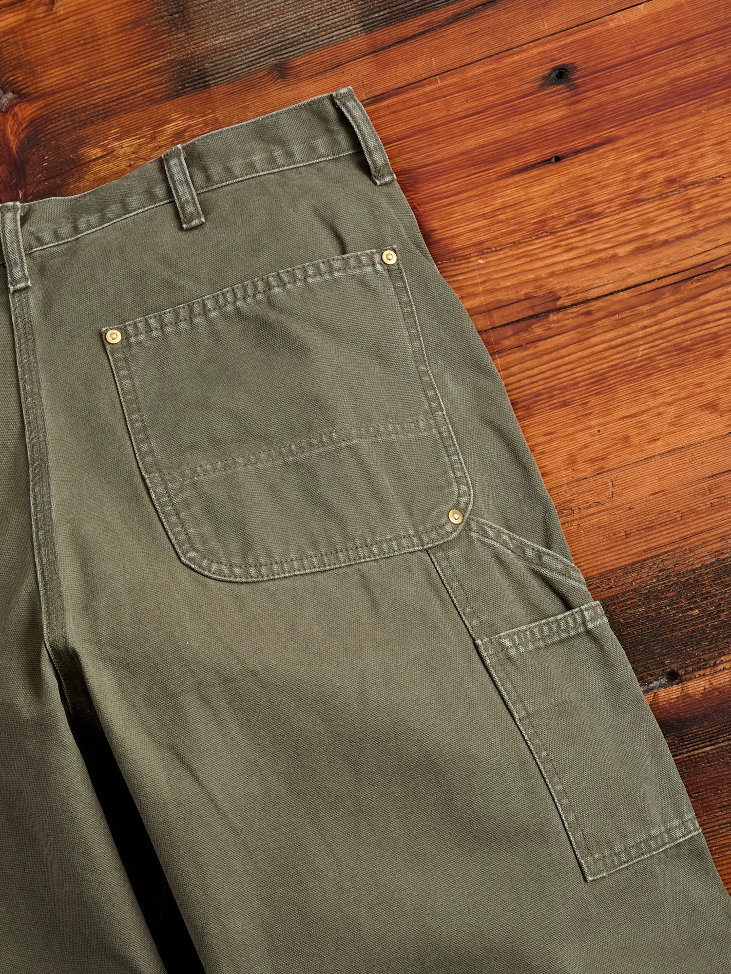 Dad's Fit Painter Pants in Army Green - Image 6