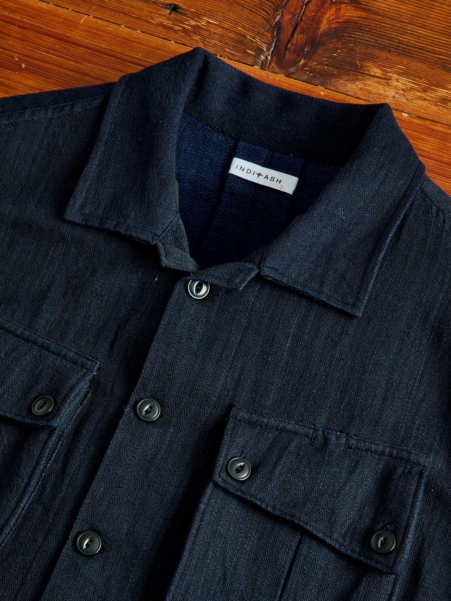 Dani Jacket in Iron/Indigo Herringbone - Image 3
