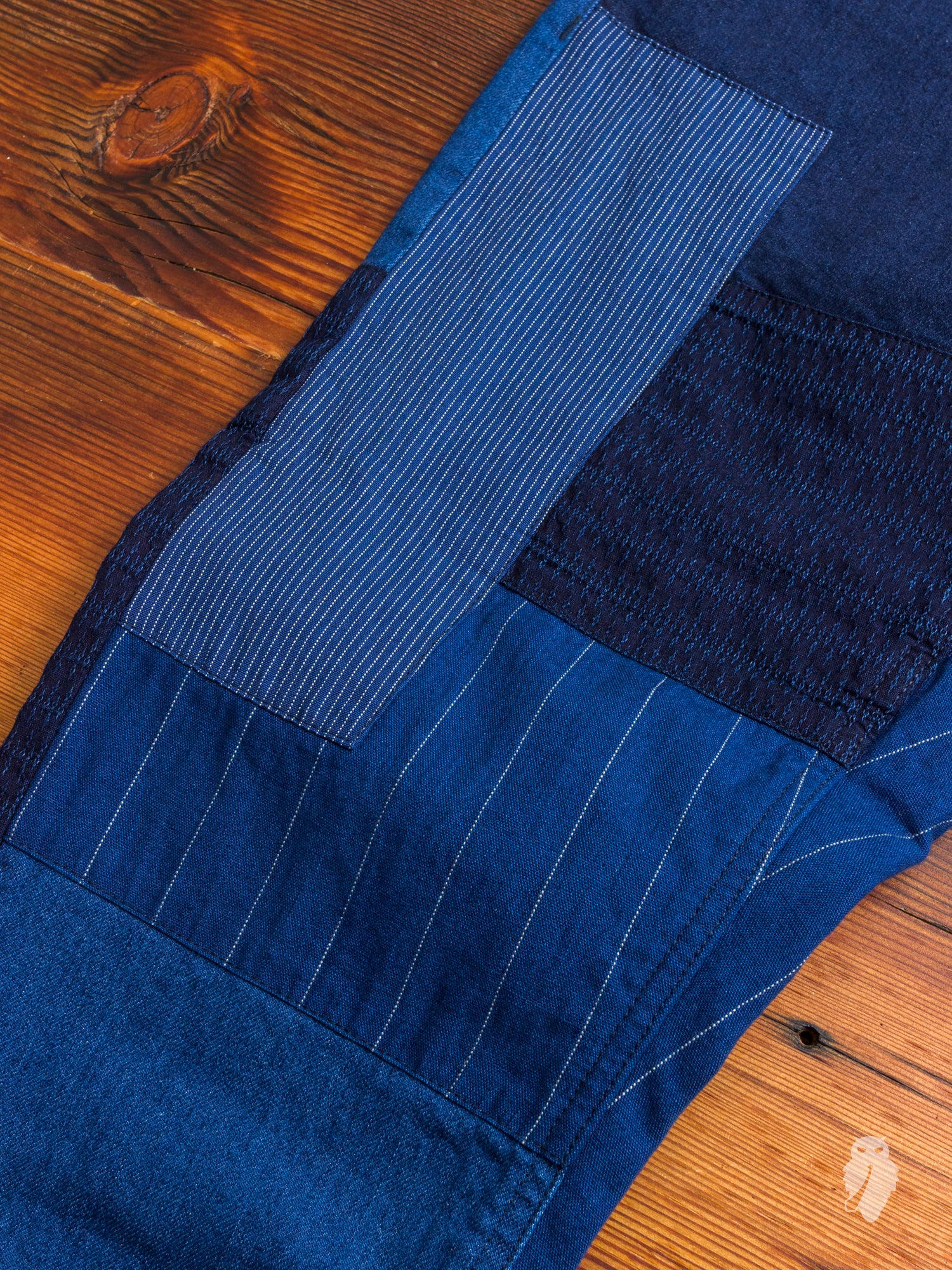 Denim Patchwork Pants in Indigo - Image 10