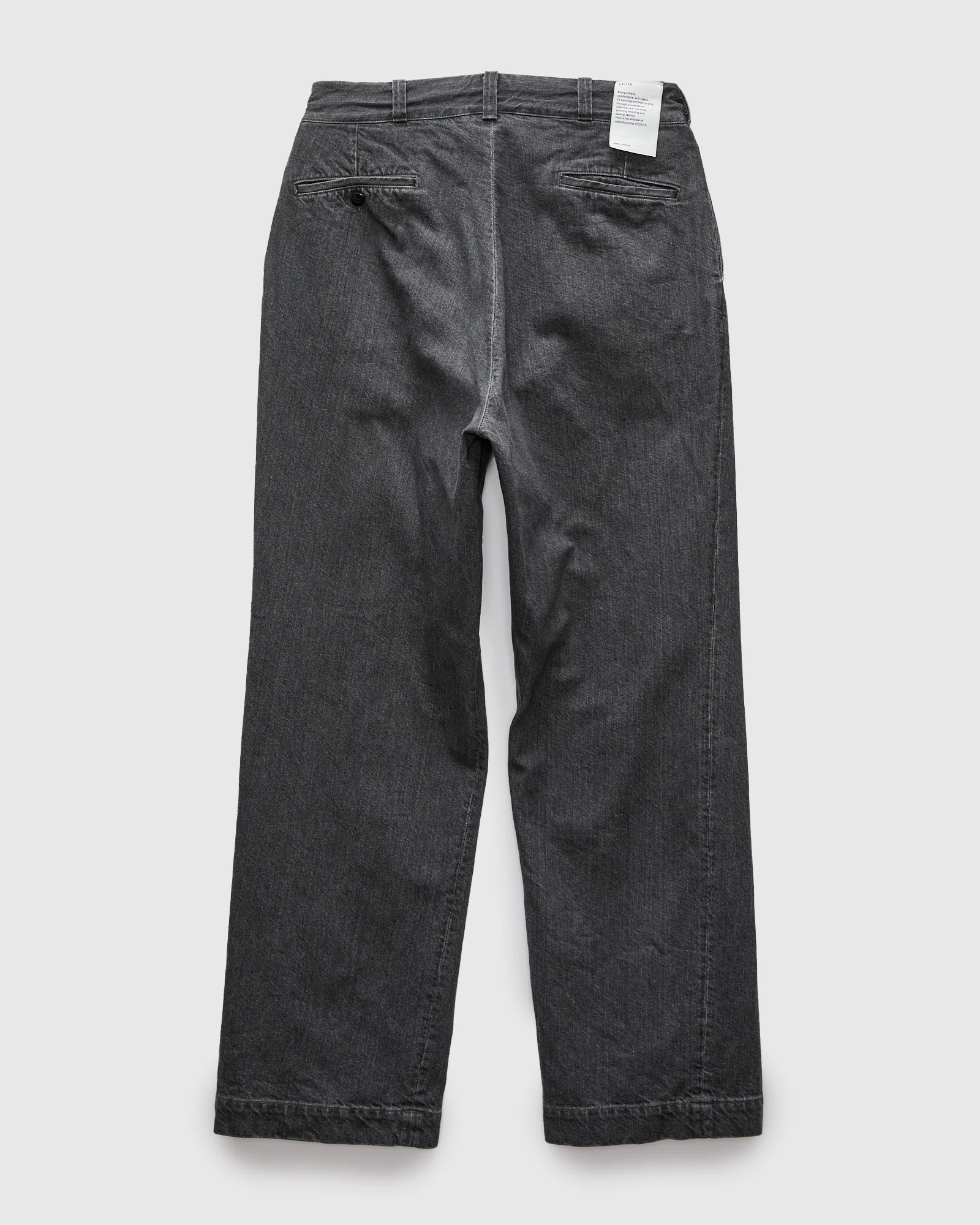 Denim Slacks in Medium Grey - Image 2