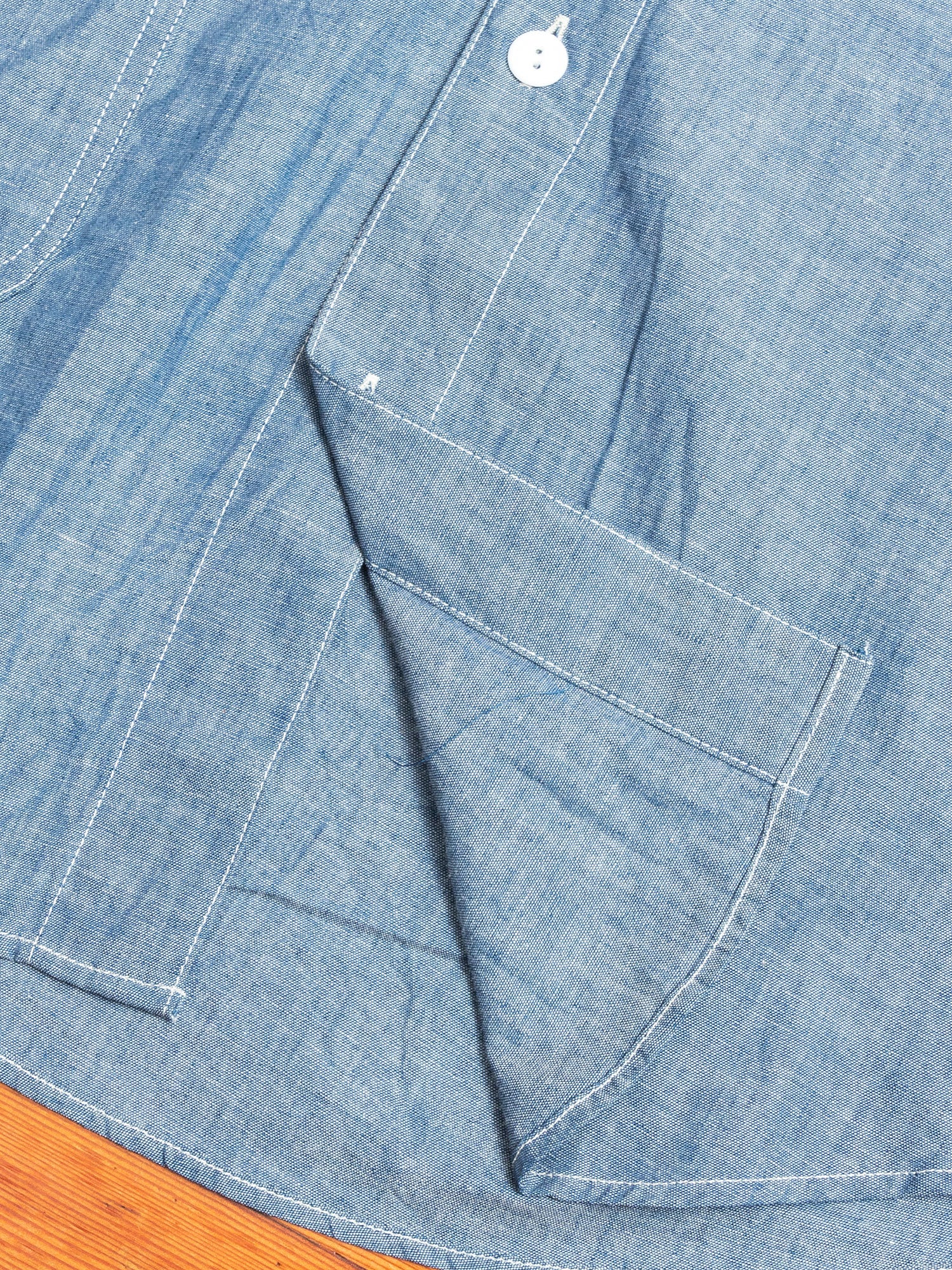 Diggin Half Button-Down Shirt in Blue - Image 8