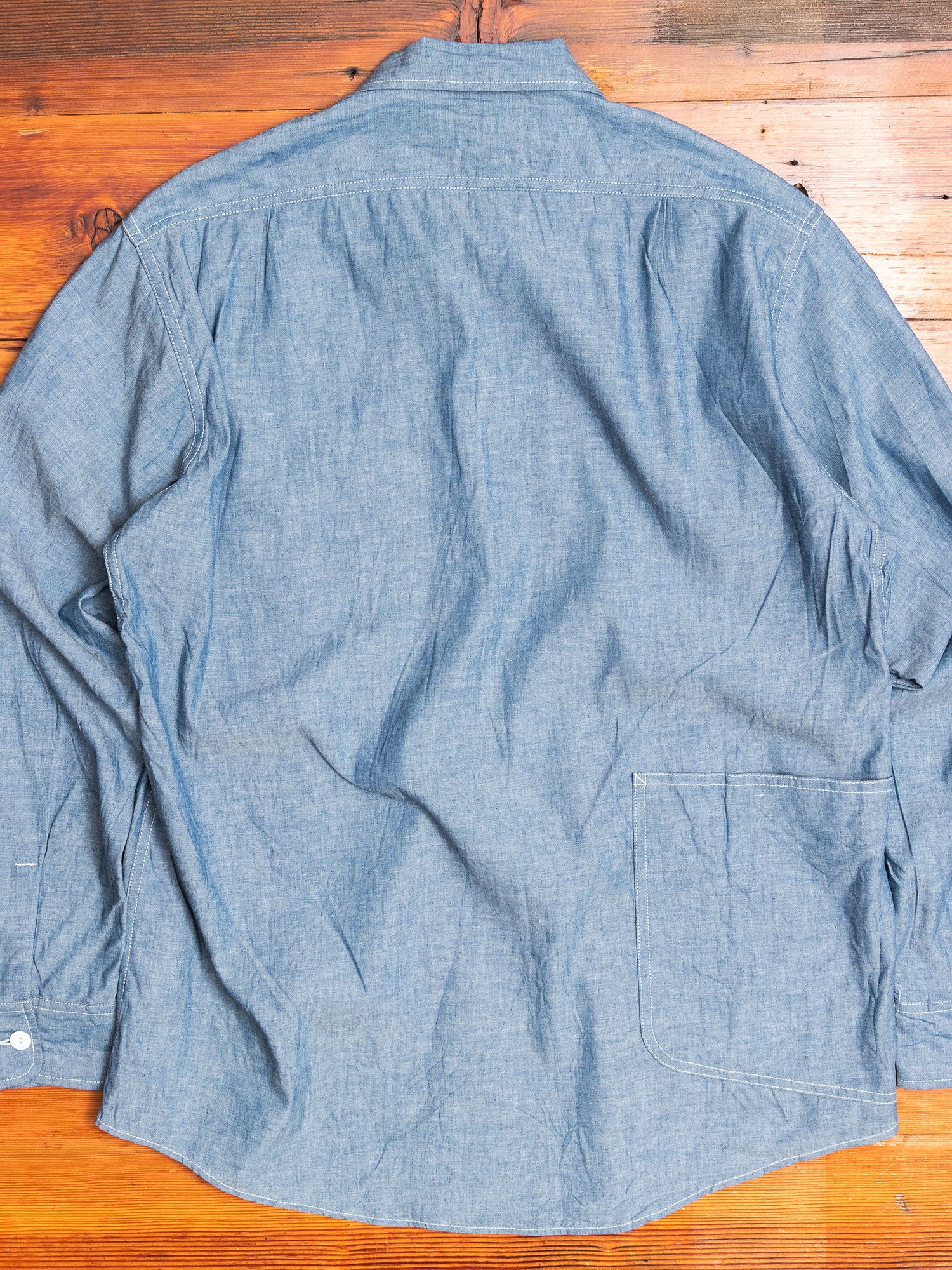 Diggin Half Button-Down Shirt in Blue - Image 9
