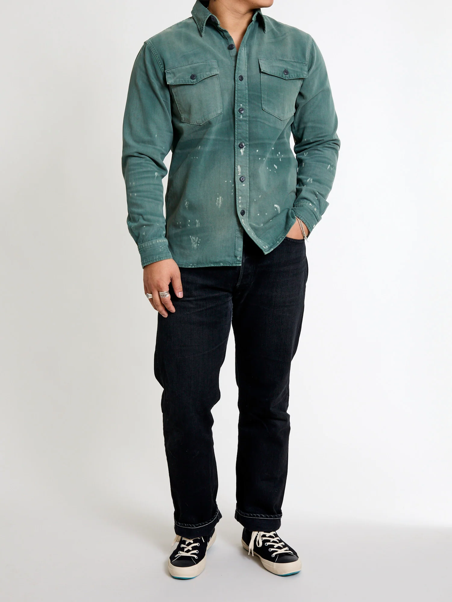 Petrol Workshirt in Service Green - Image 12