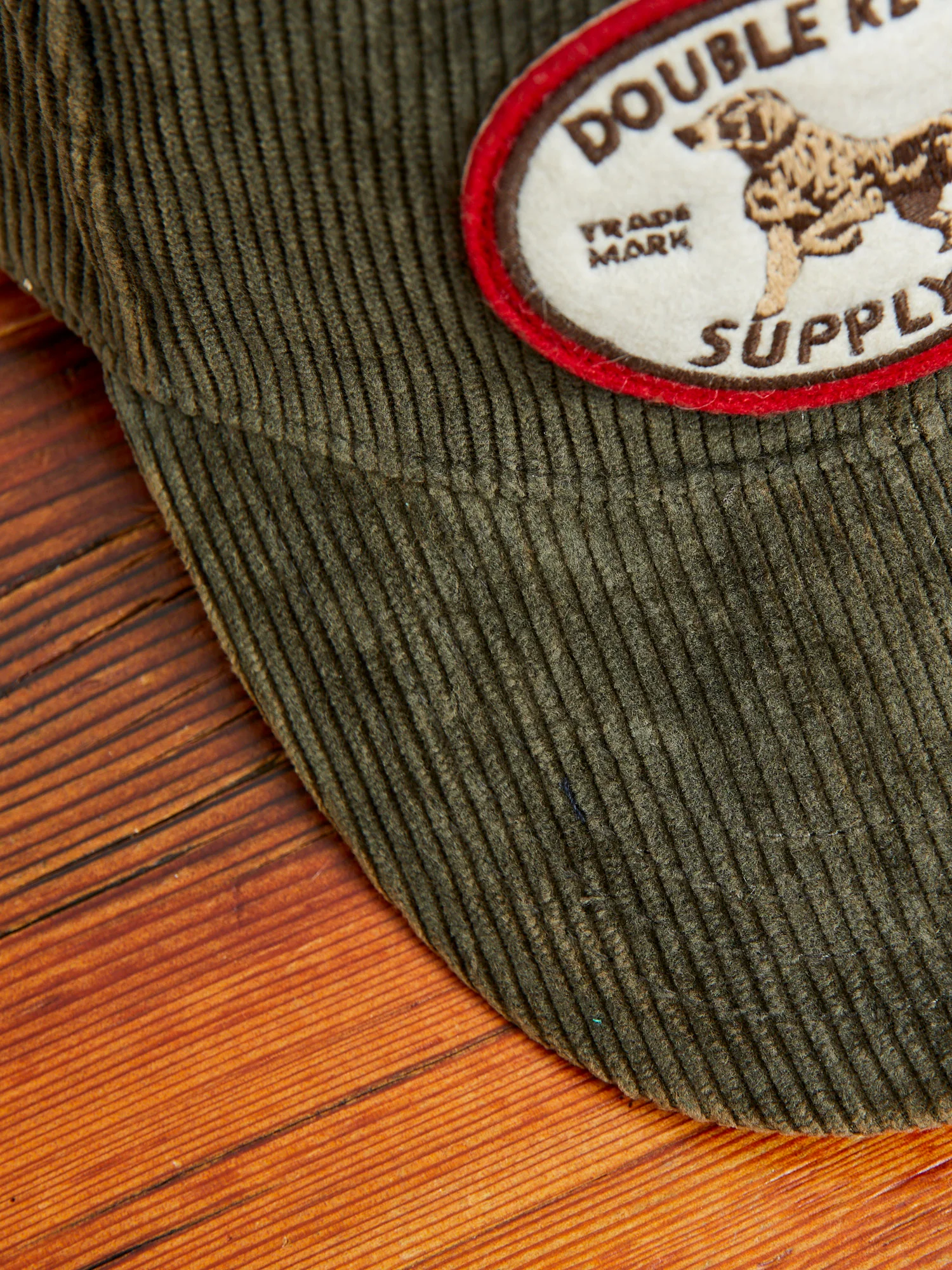 Dog Patch Corduroy Baseball Cap in Moss Green - Image 6