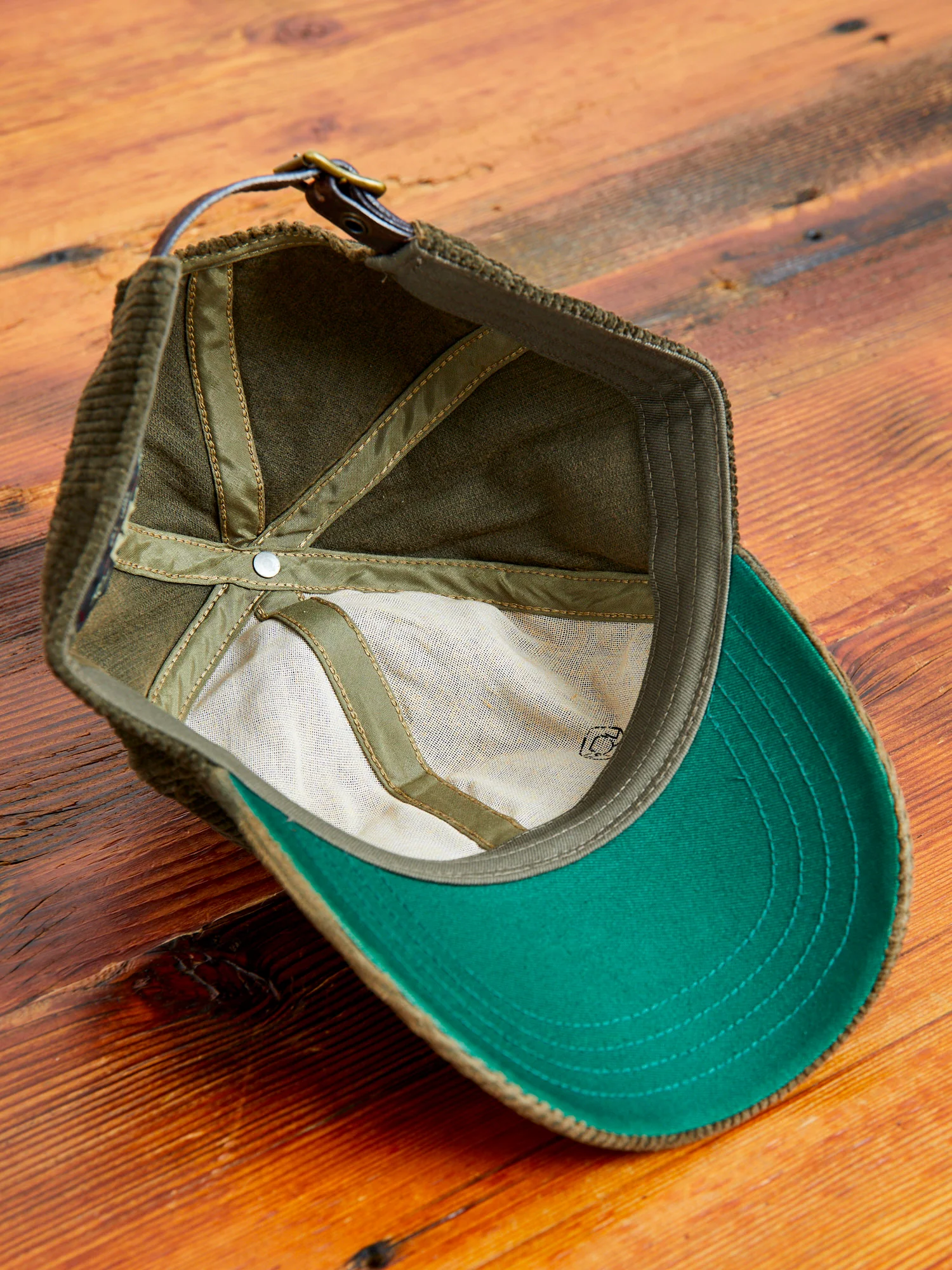 Dog Patch Corduroy Baseball Cap in Moss Green - Image 8