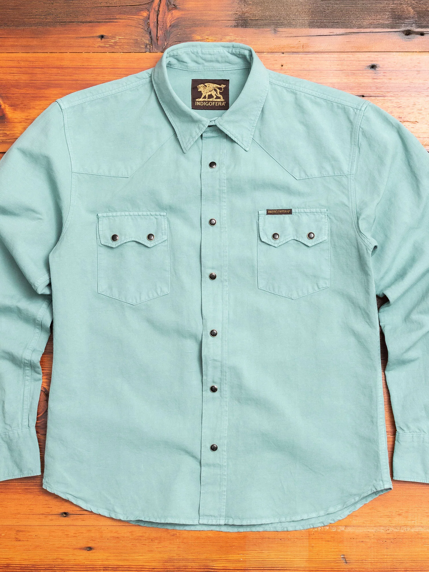 Dollard Western Shirt in Oil Blue