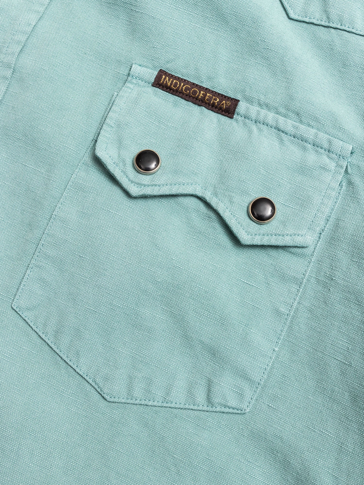 Dollard Western Shirt in Oil Blue - Image 3