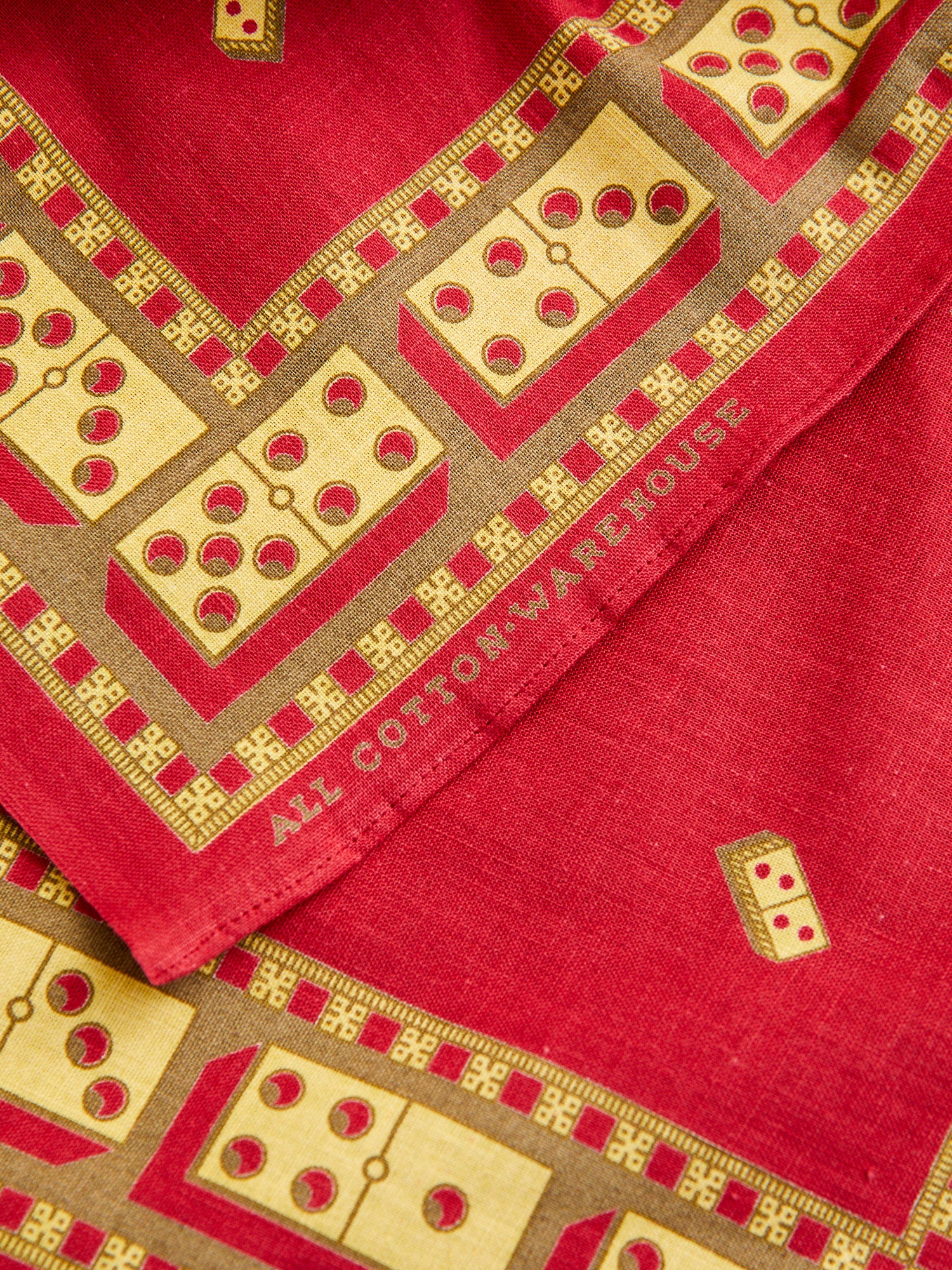 Domino Selvedge Bandanna in Red - Image 3