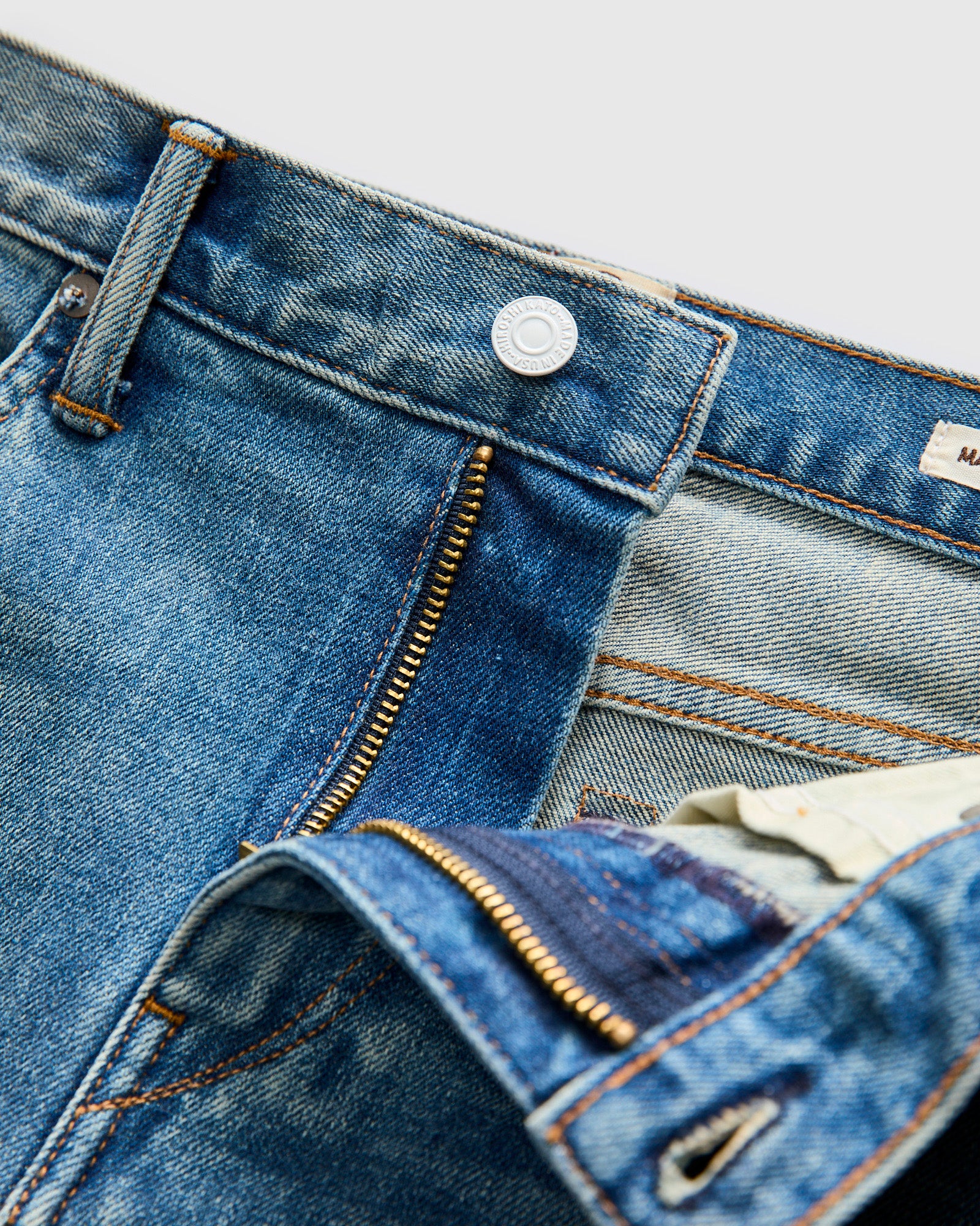 "Don" 14oz Washed Indigo Stretch Selvedge Denim - Hammer Straight - Image 6