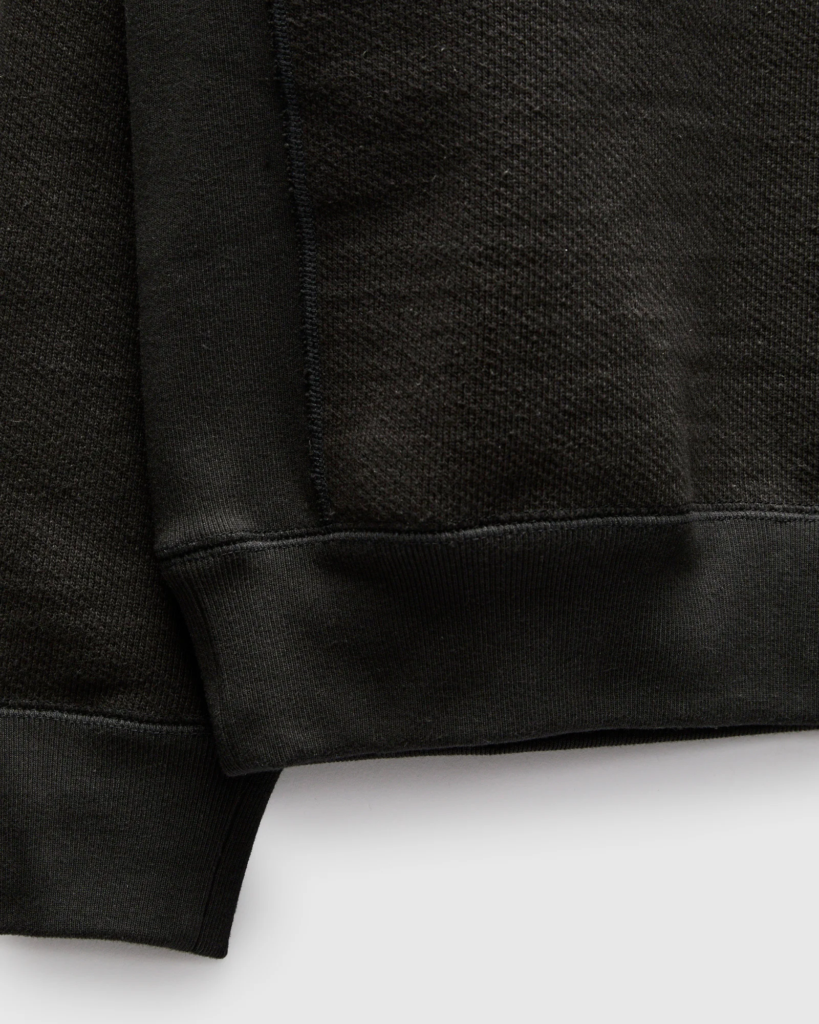Double Heavyweight French Terry 25.8oz Crewneck in Sumi Black - Image 6