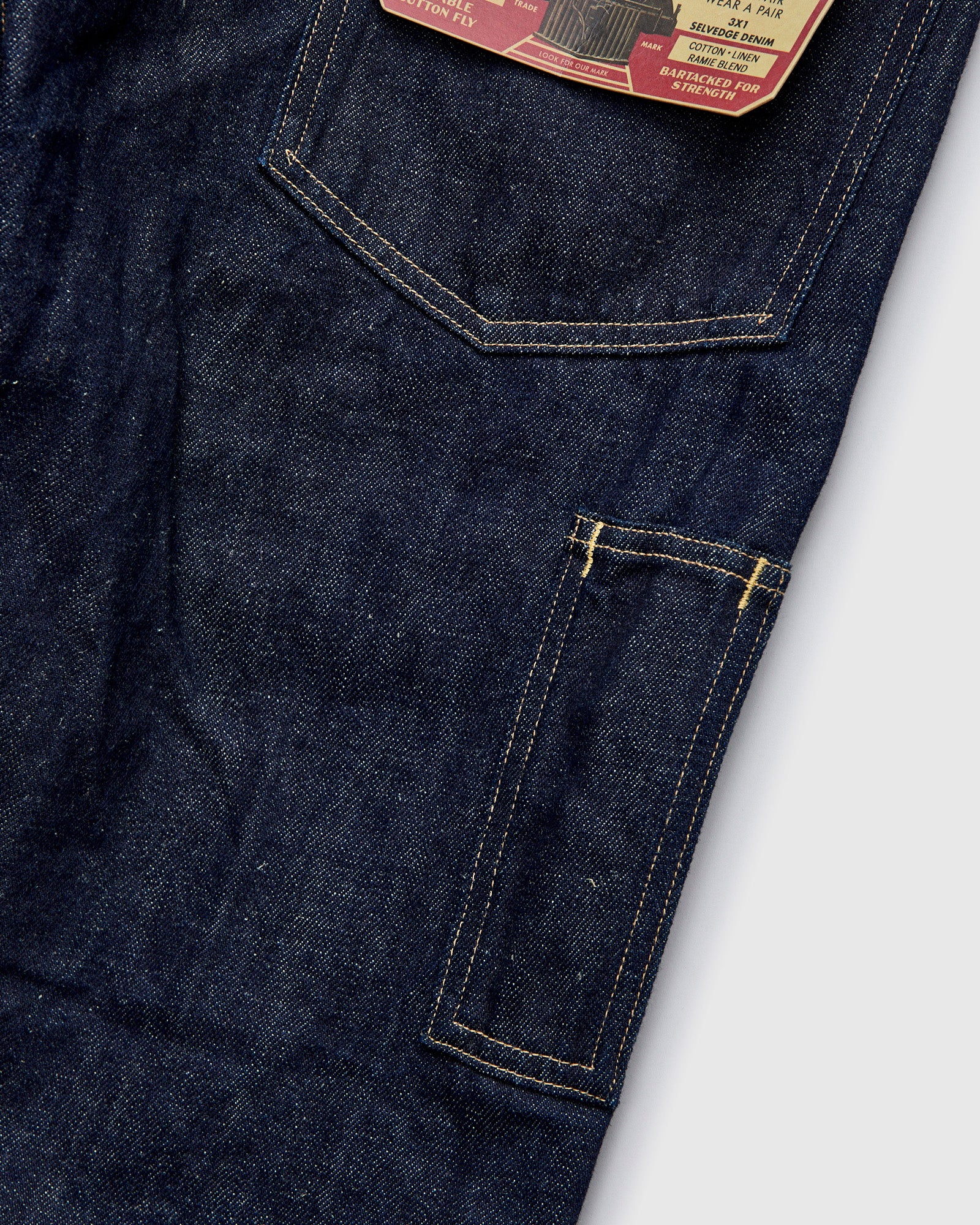 LIMITED EDITION Double Knee Carpenter Linen Selvedge Denim - Straight Fit - Image 11
