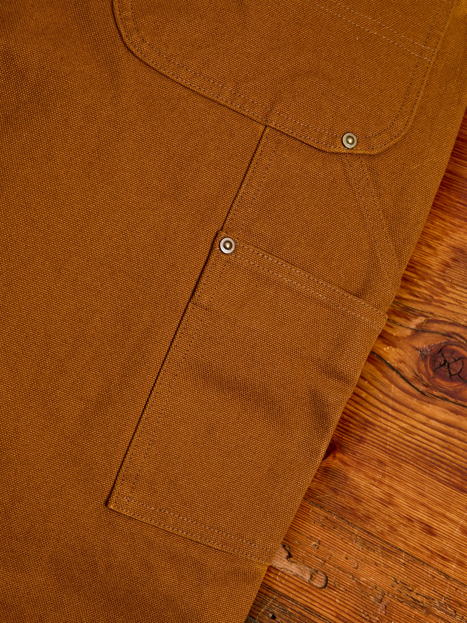 Double Knee Painter Pants in Golden Brown - Image 8