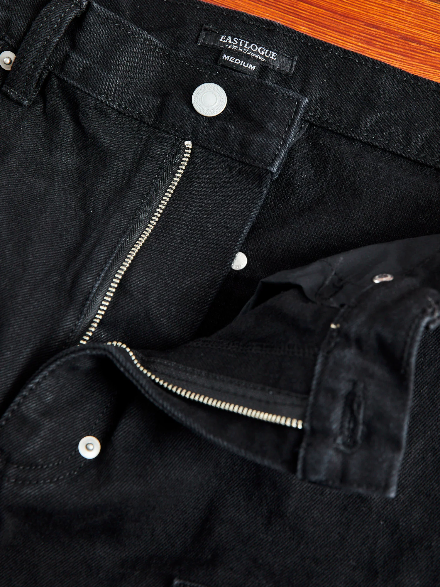Double Knee Pants in Black Denim - Image 6