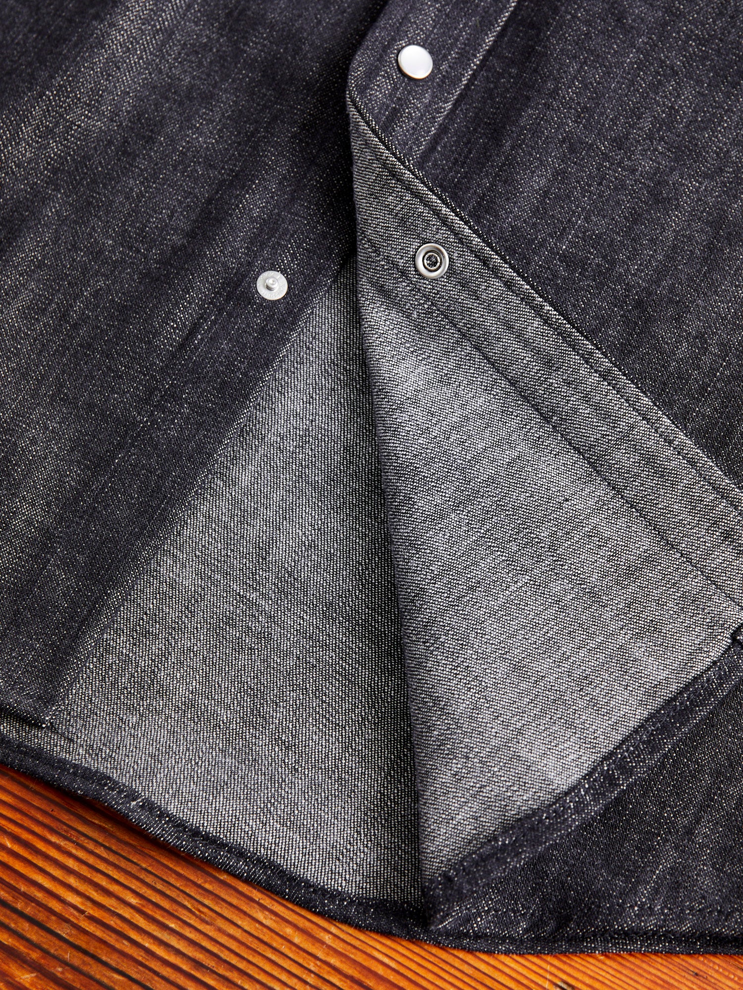 Drover Overshirt in Slate Denim - Image 7
