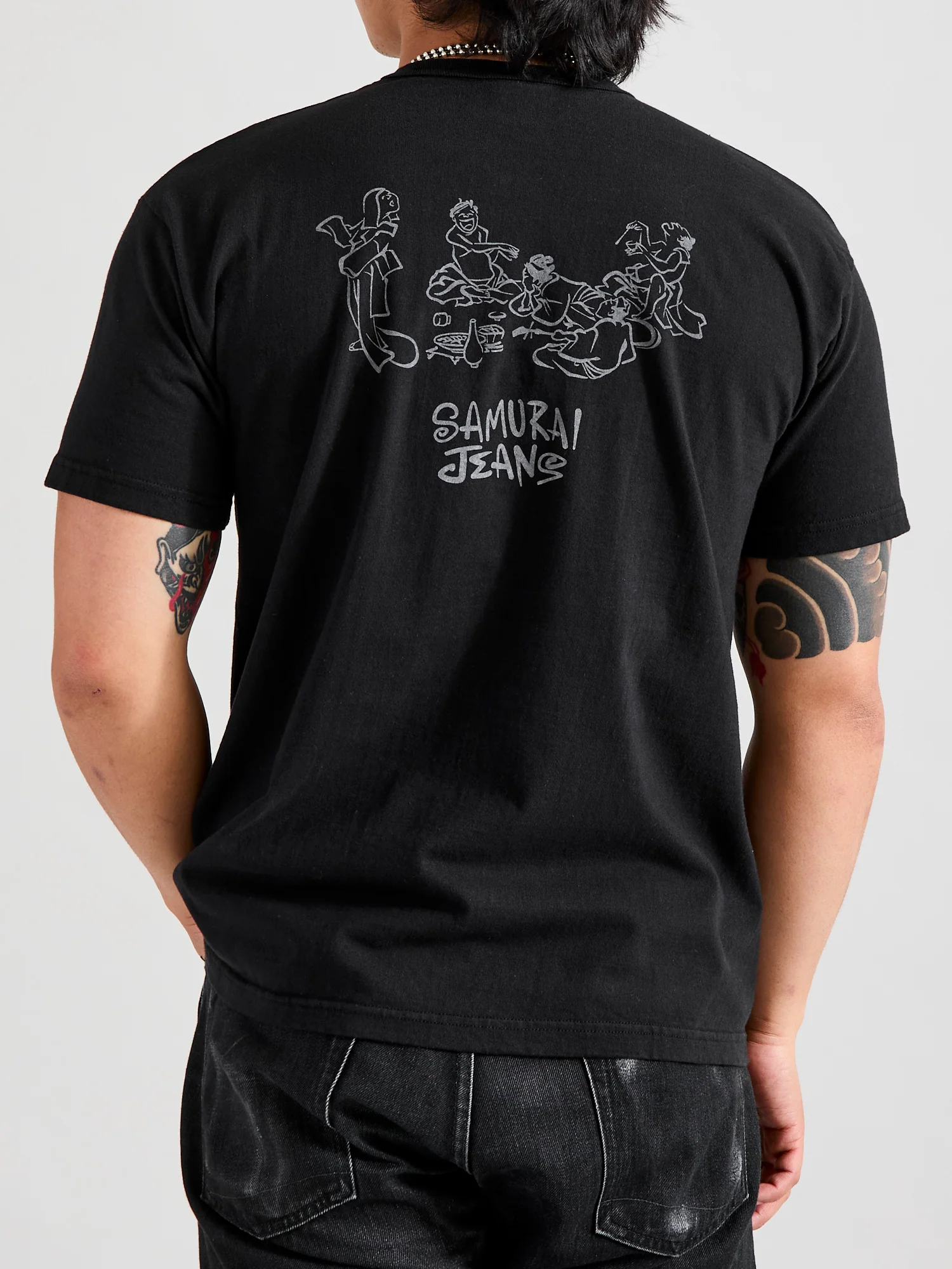 "Drunk" Heavyweight T-Shirt in Black - Image 2